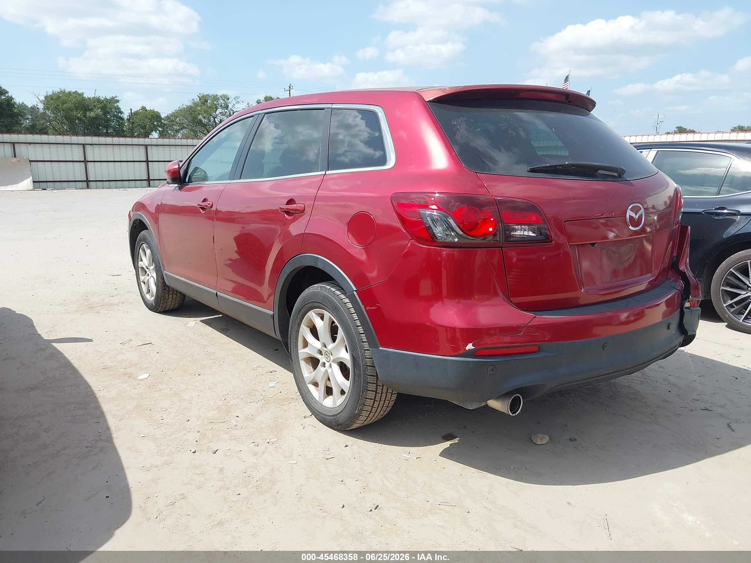 2013 Mazda Cx-9 Touring Red vin: JM3TB2CA8D0420187