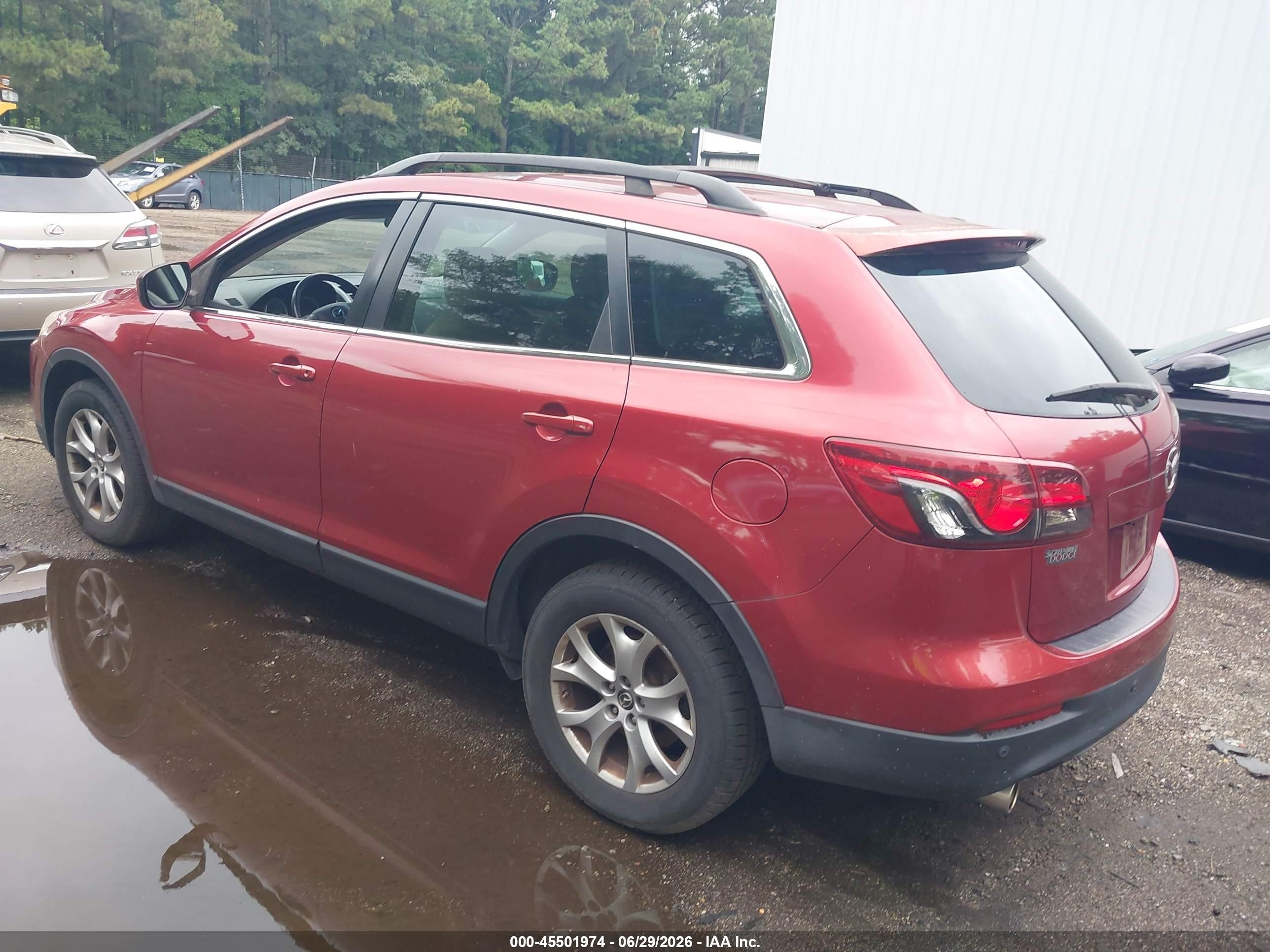 2014 Mazda Cx-9 Touring Maroon vin: JM3TB2CA8E0433944