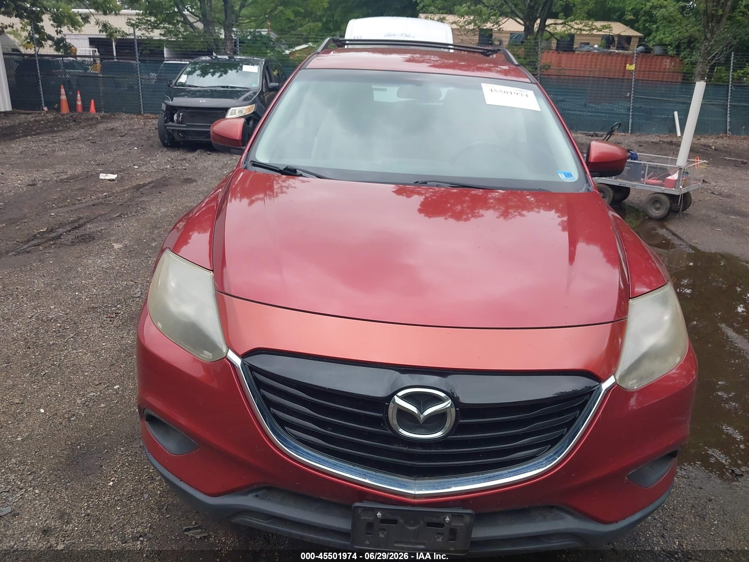 2014 Mazda Cx-9 Touring Maroon vin: JM3TB2CA8E0433944