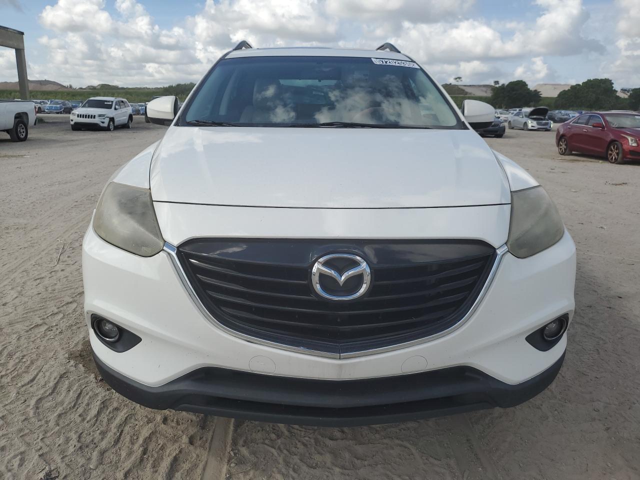 2015 Mazda Cx-9 Touring White vin: JM3TB2CA9F0455081 Damage: Left Head Lamp, Faded, Repair Required
