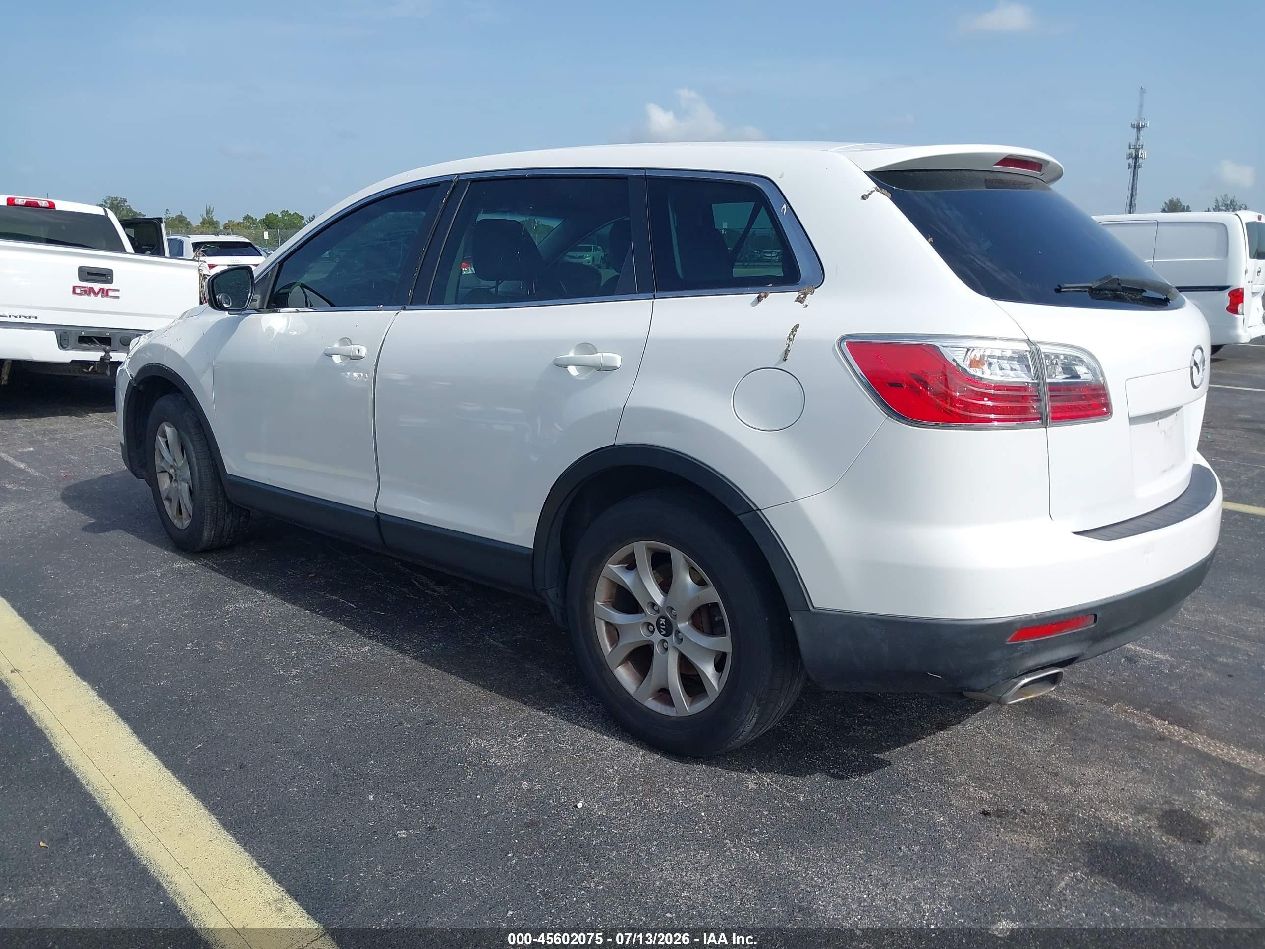 2012 Mazda Cx-9 Touring Белый vin: JM3TB2CAXC0344048