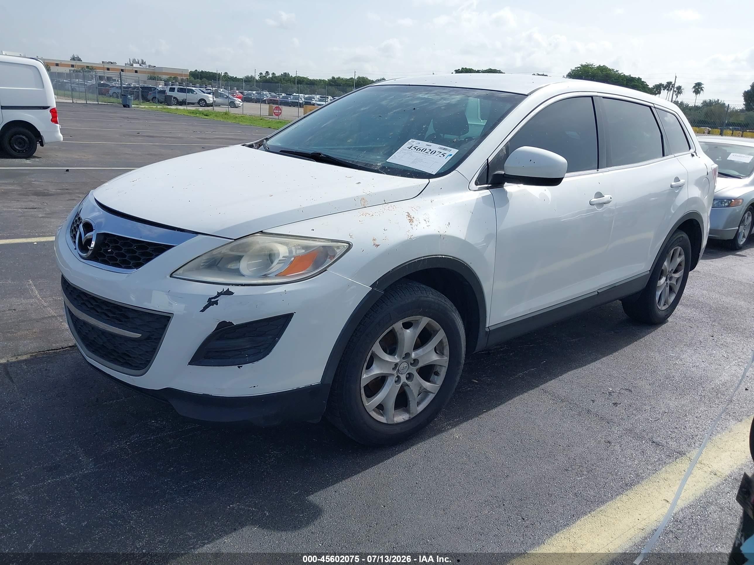 2012 Mazda Cx-9 Touring Белый vin: JM3TB2CAXC0344048