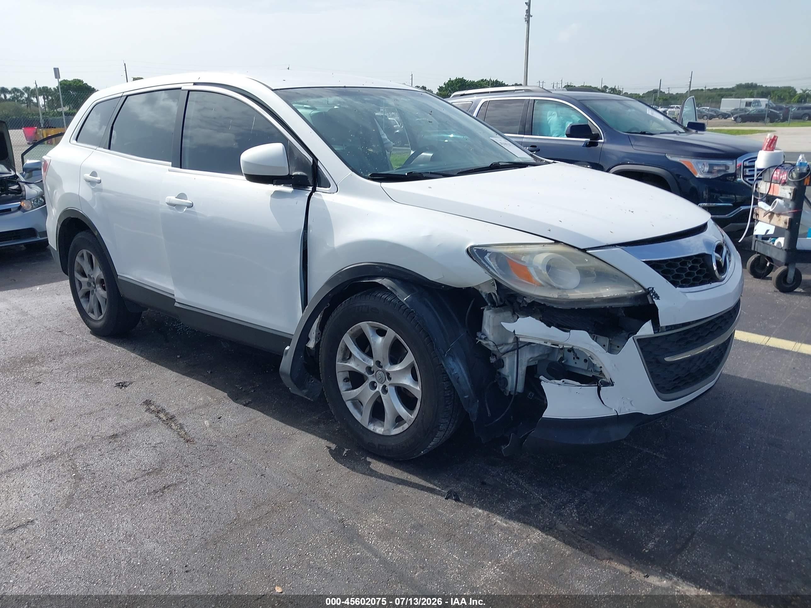 2012 Mazda Cx-9 Touring Белый vin: JM3TB2CAXC0344048