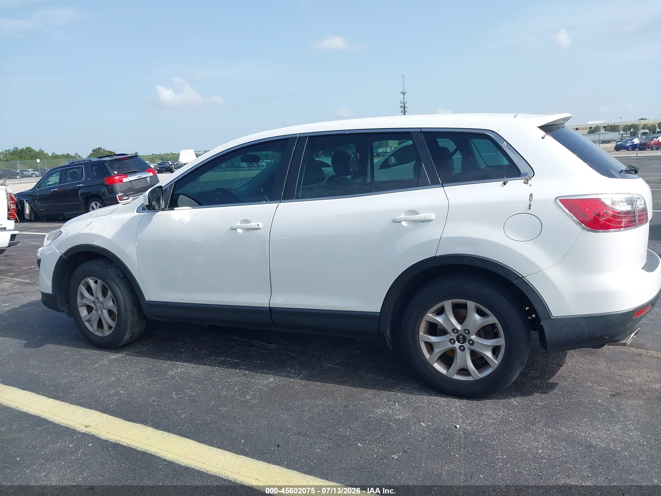 2012 Mazda Cx-9 Touring Белый vin: JM3TB2CAXC0344048
