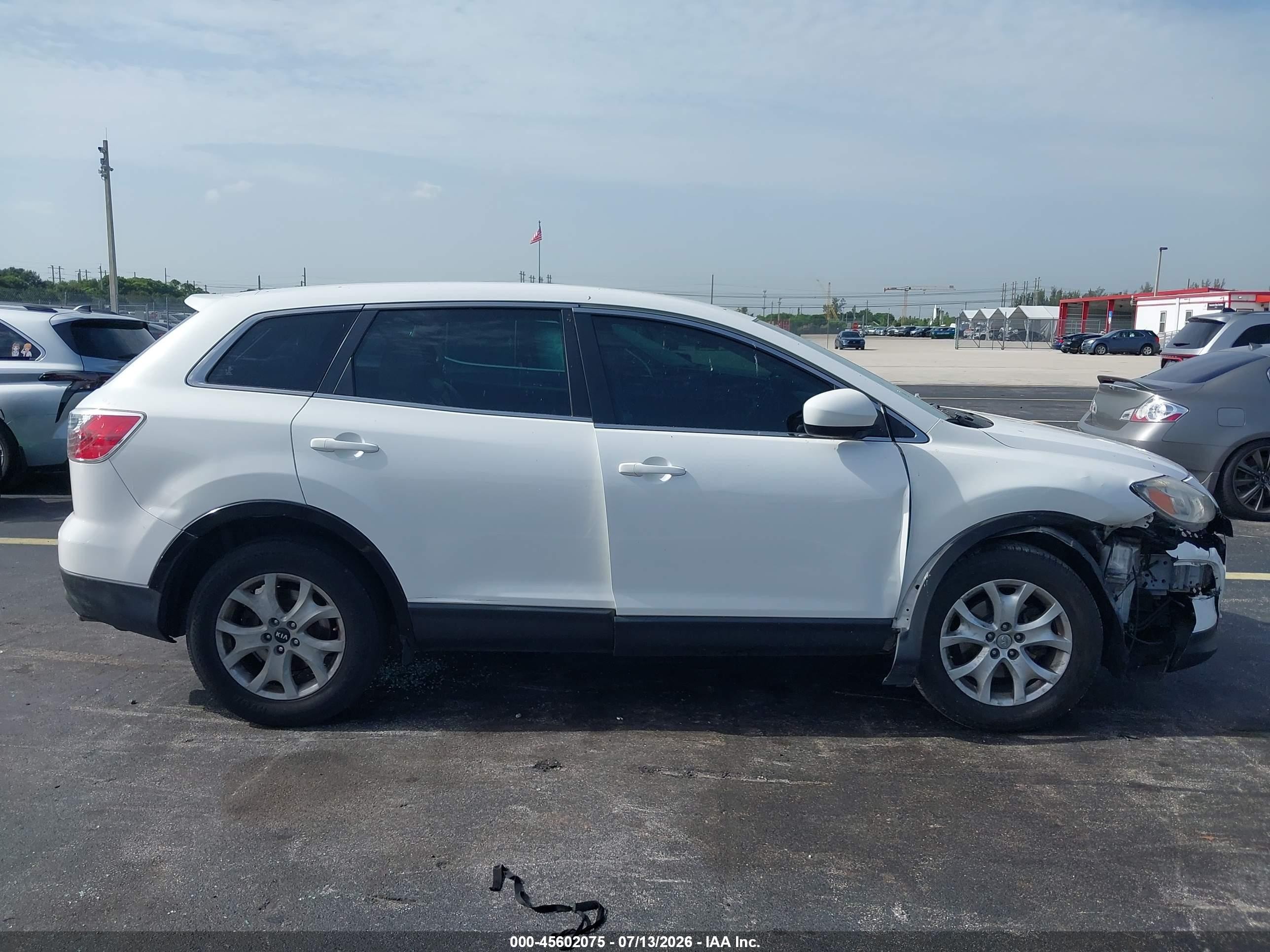 2012 Mazda Cx-9 Touring Белый vin: JM3TB2CAXC0344048