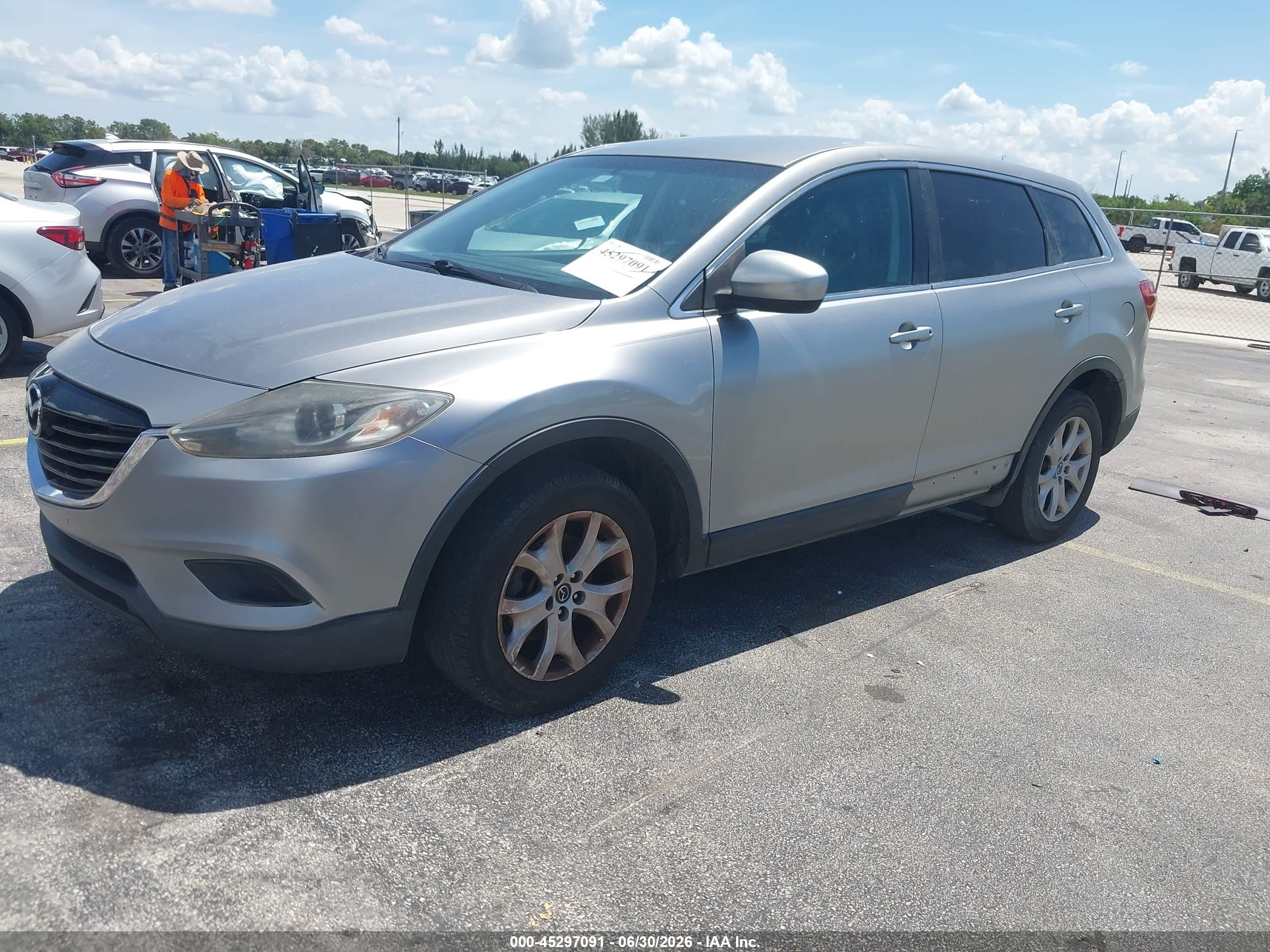 2015 Mazda Cx-9 Touring Серебряный vin: JM3TB2CAXF0461102