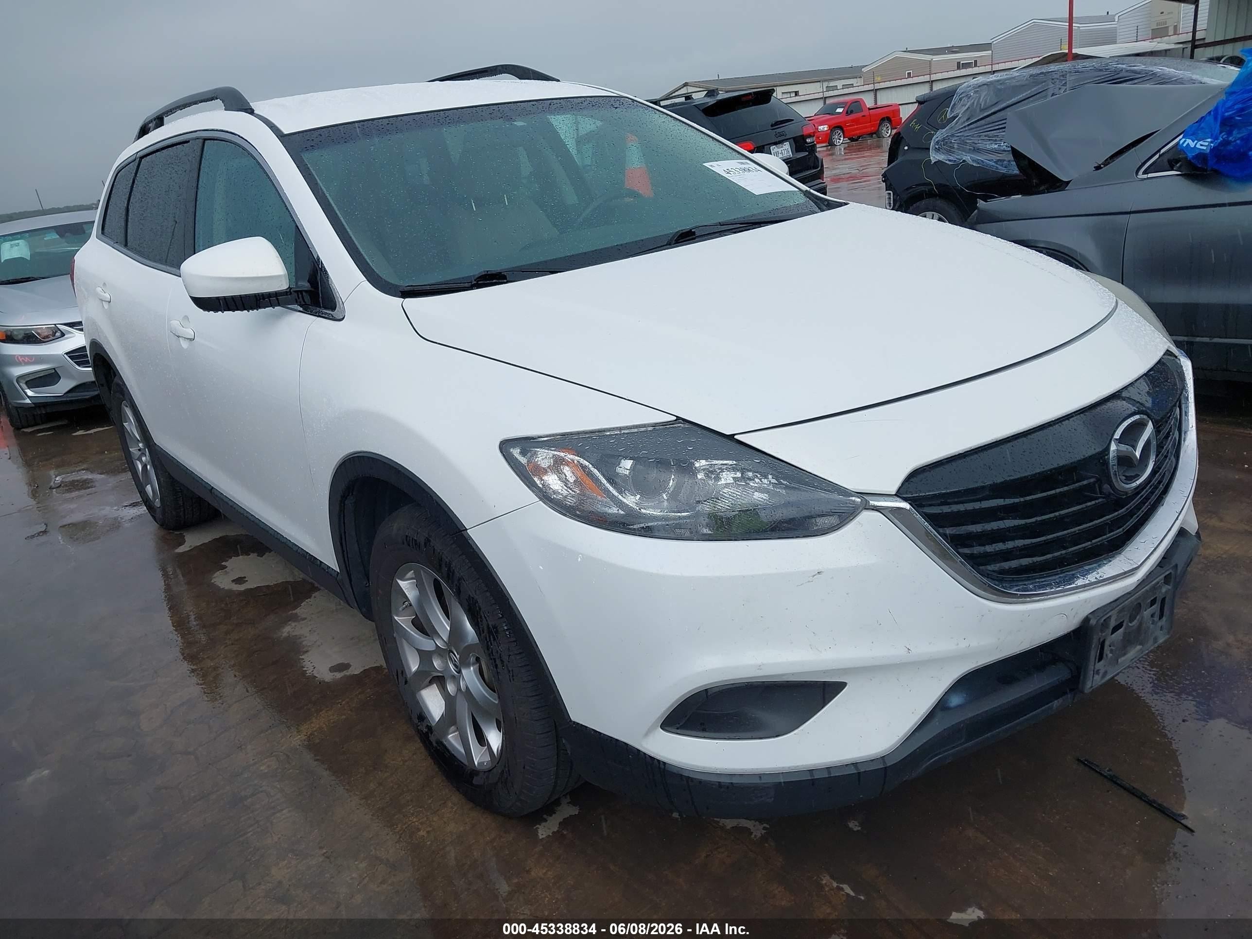 2015 Mazda Cx-9 Touring White vin: JM3TB2CAXF0468339