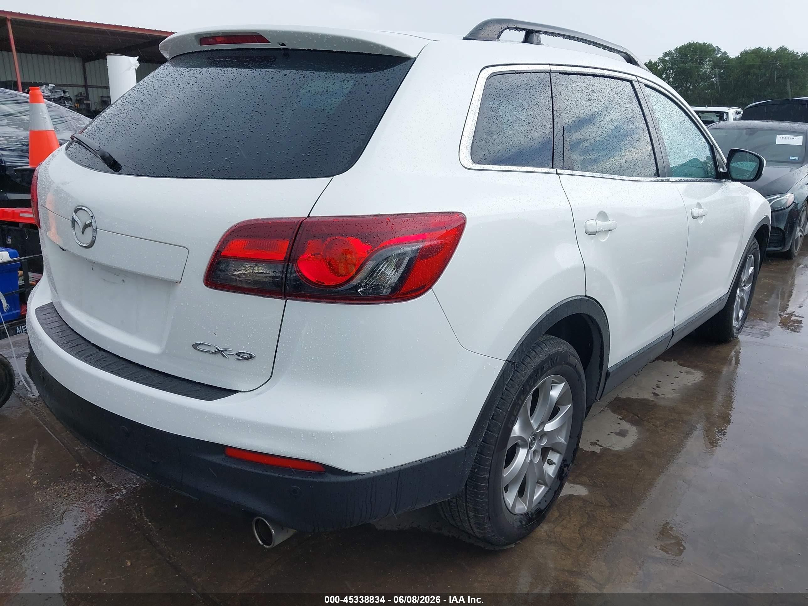2015 Mazda Cx-9 Touring White vin: JM3TB2CAXF0468339