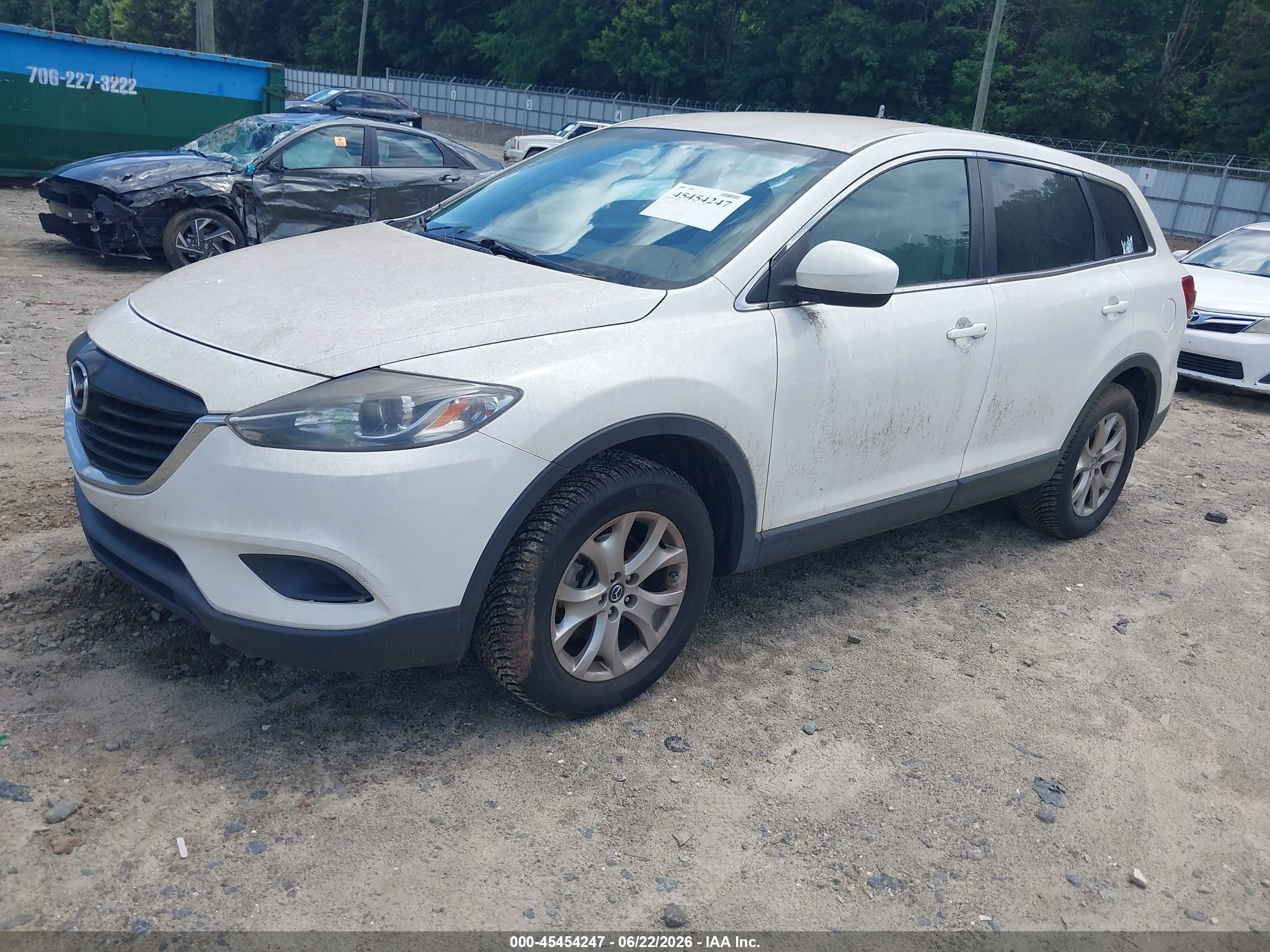 2015 Mazda Cx-9 Touring White vin: JM3TB2CAXF0469507