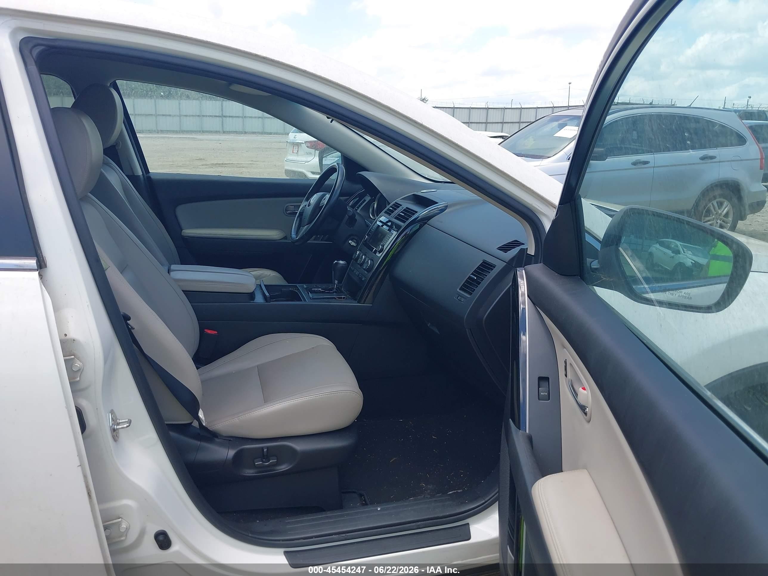 2015 Mazda Cx-9 Touring White vin: JM3TB2CAXF0469507
