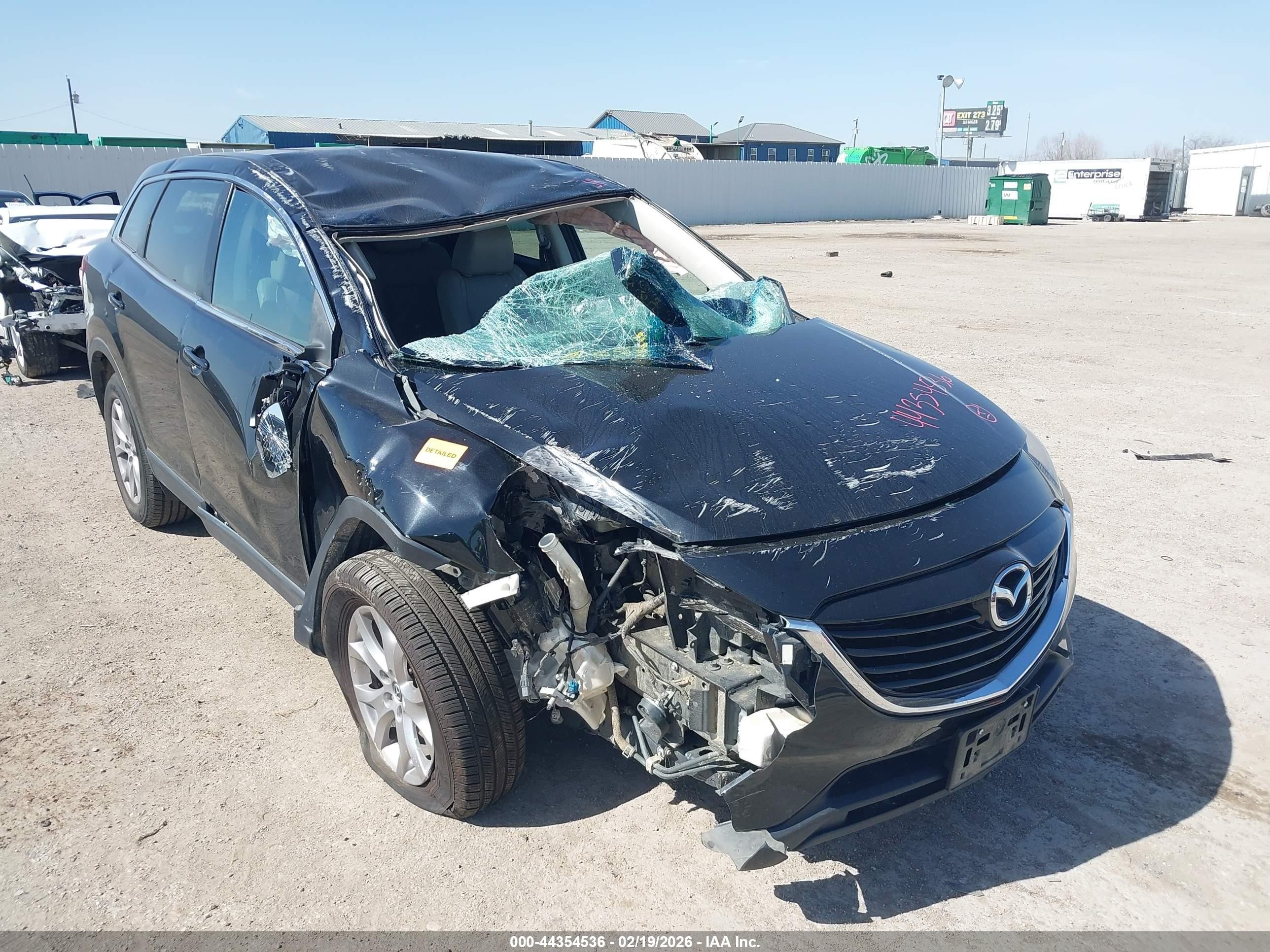 2015 Mazda Cx-9 Touring Black vin: JM3TB2CV0F0459071