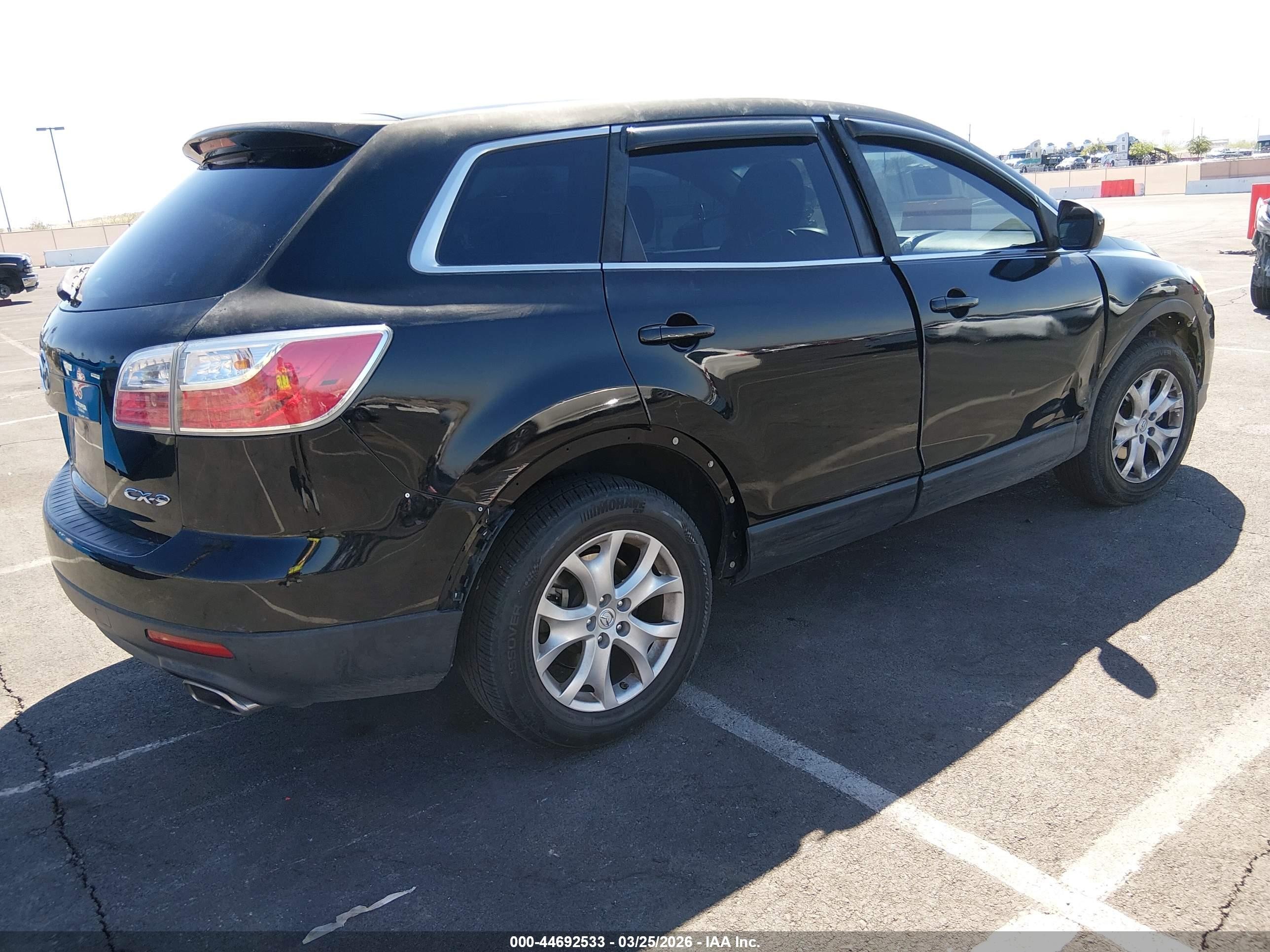 2011 Mazda Cx-9 Touring Black vin: JM3TB2CV2B0332302