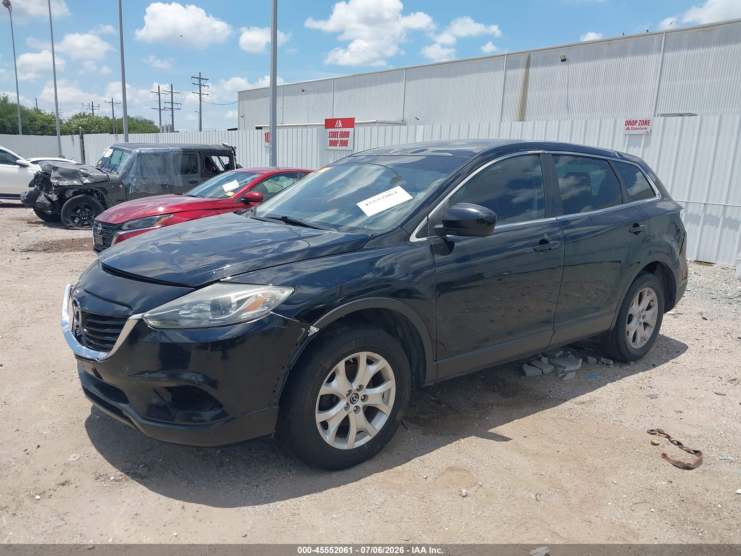2013 Mazda Cx-9 Touring Black vin: JM3TB2CV3D0413117