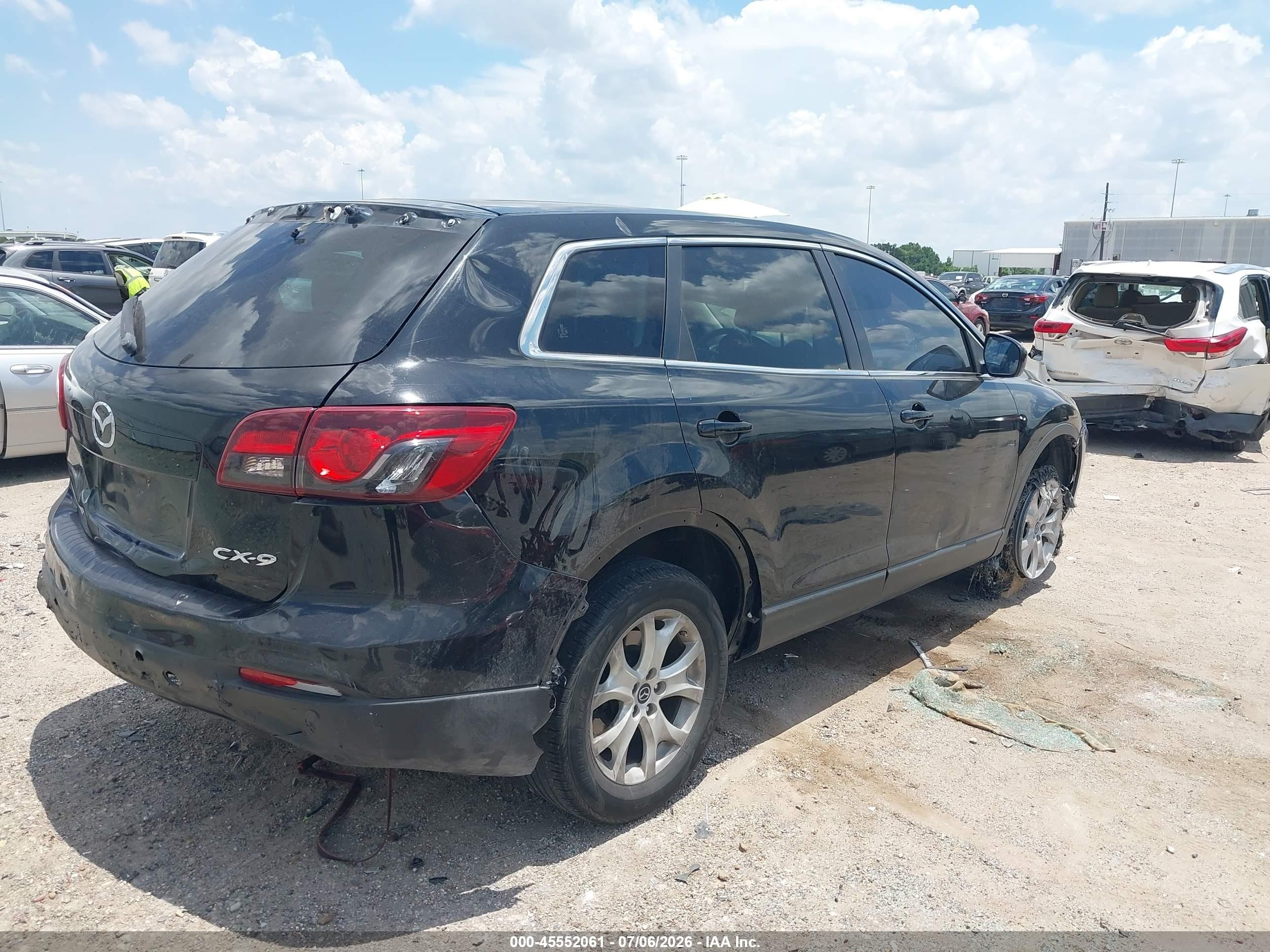 2013 Mazda Cx-9 Touring Black vin: JM3TB2CV3D0413117