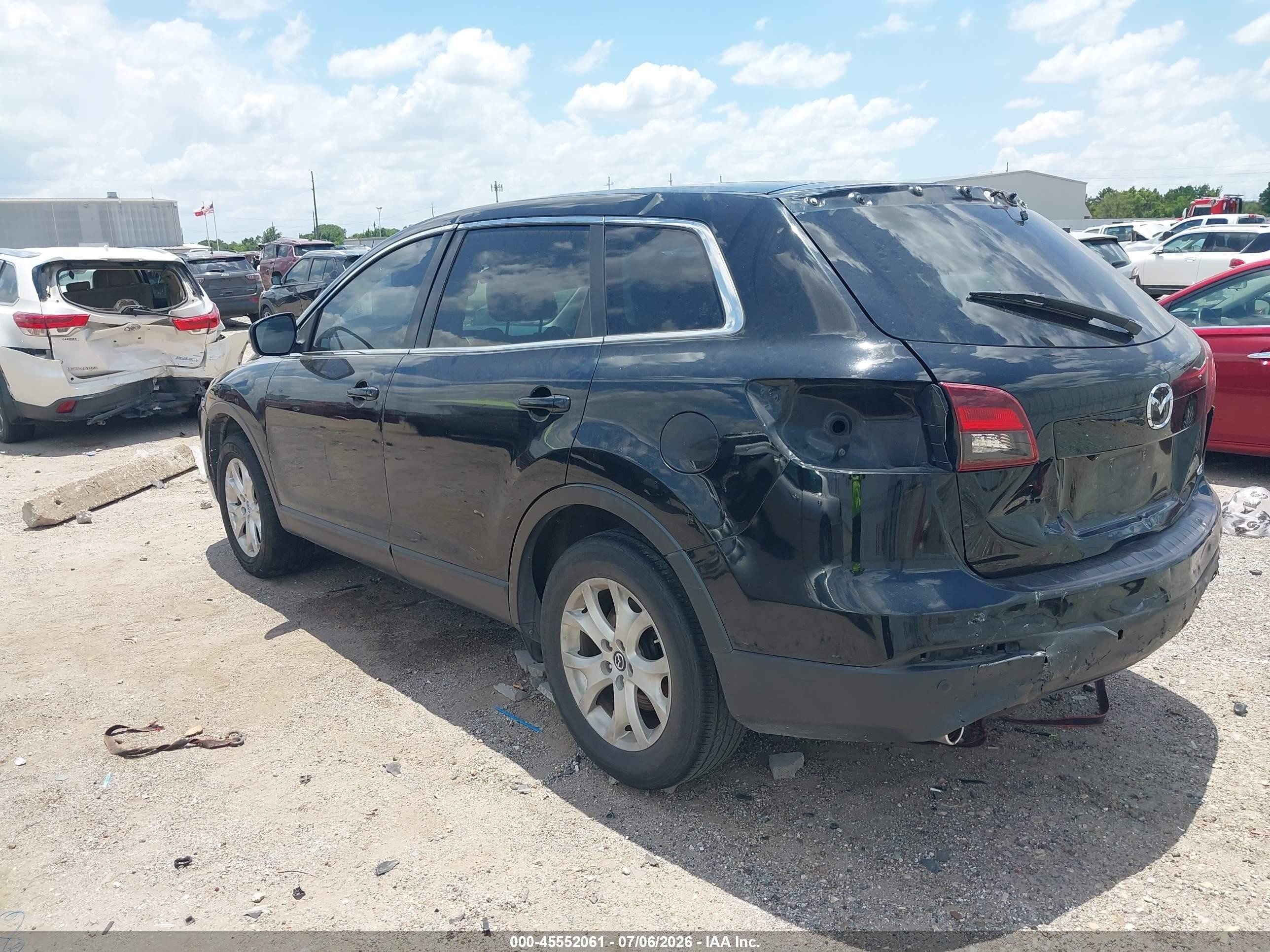 2013 Mazda Cx-9 Touring Black vin: JM3TB2CV3D0413117