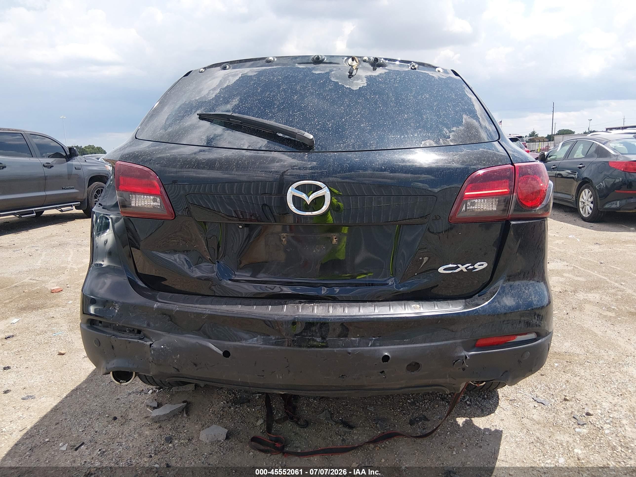 2013 Mazda Cx-9 Touring Black vin: JM3TB2CV3D0413117