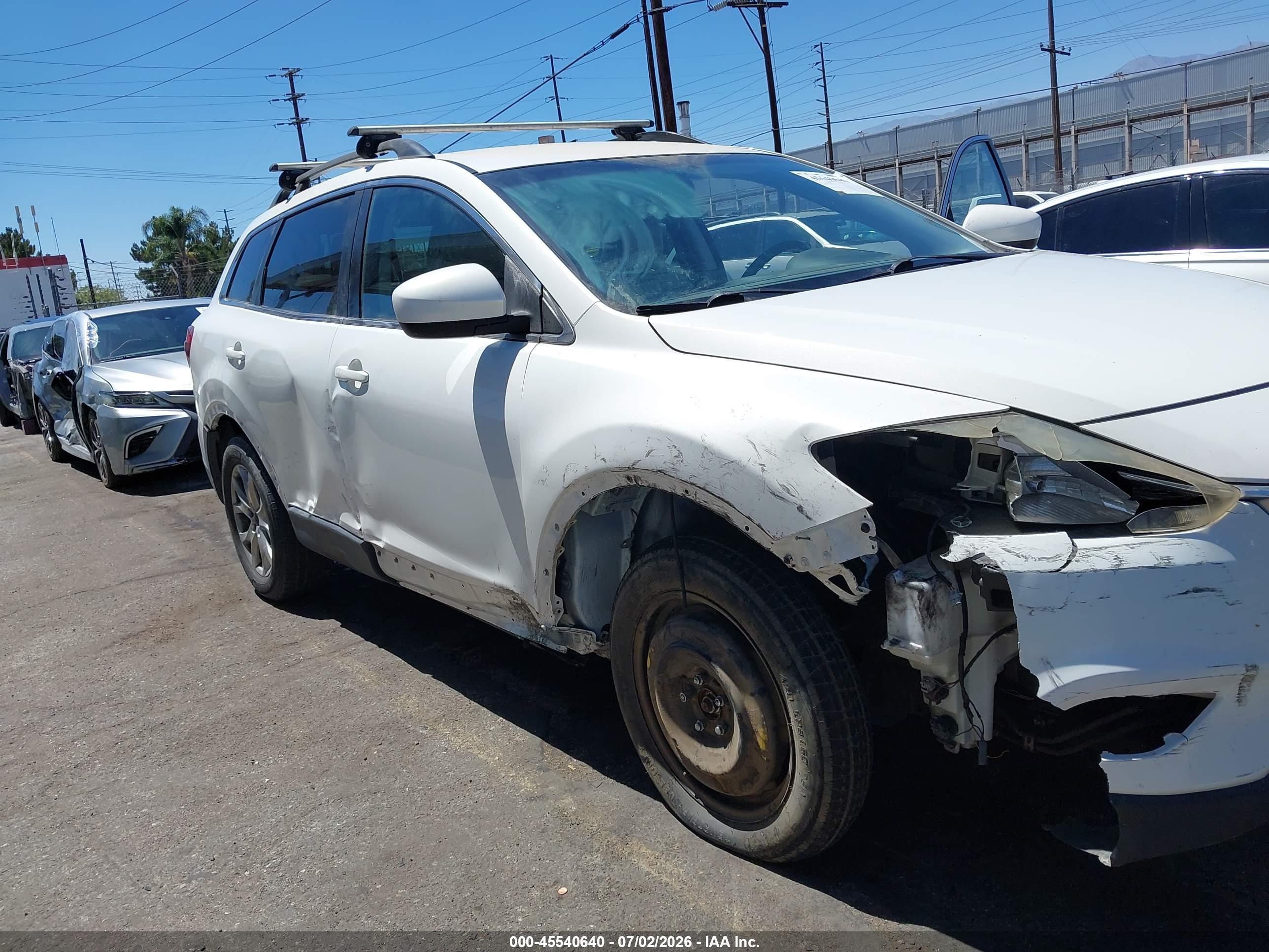 2014 Mazda Cx-9 Touring White vin: JM3TB2CV3E0430100