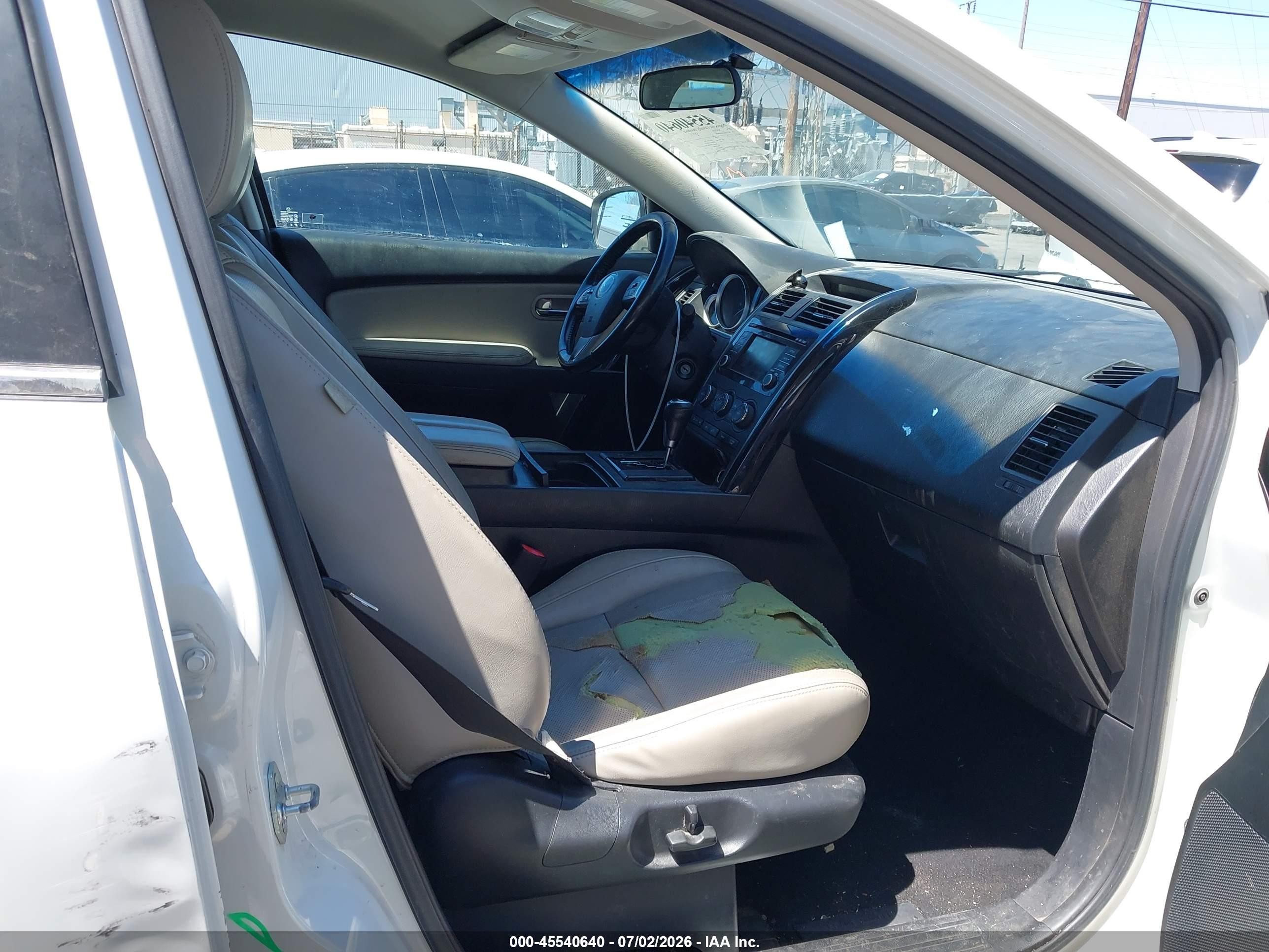 2014 Mazda Cx-9 Touring White vin: JM3TB2CV3E0430100