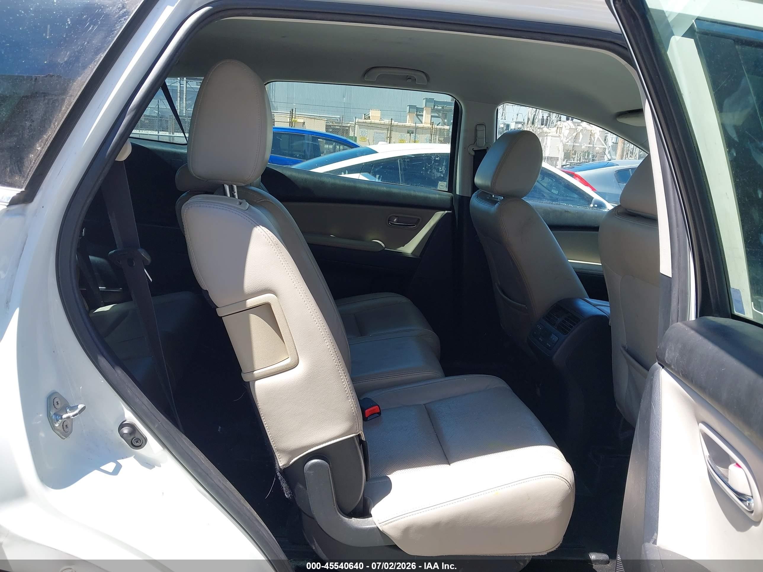 2014 Mazda Cx-9 Touring White vin: JM3TB2CV3E0430100