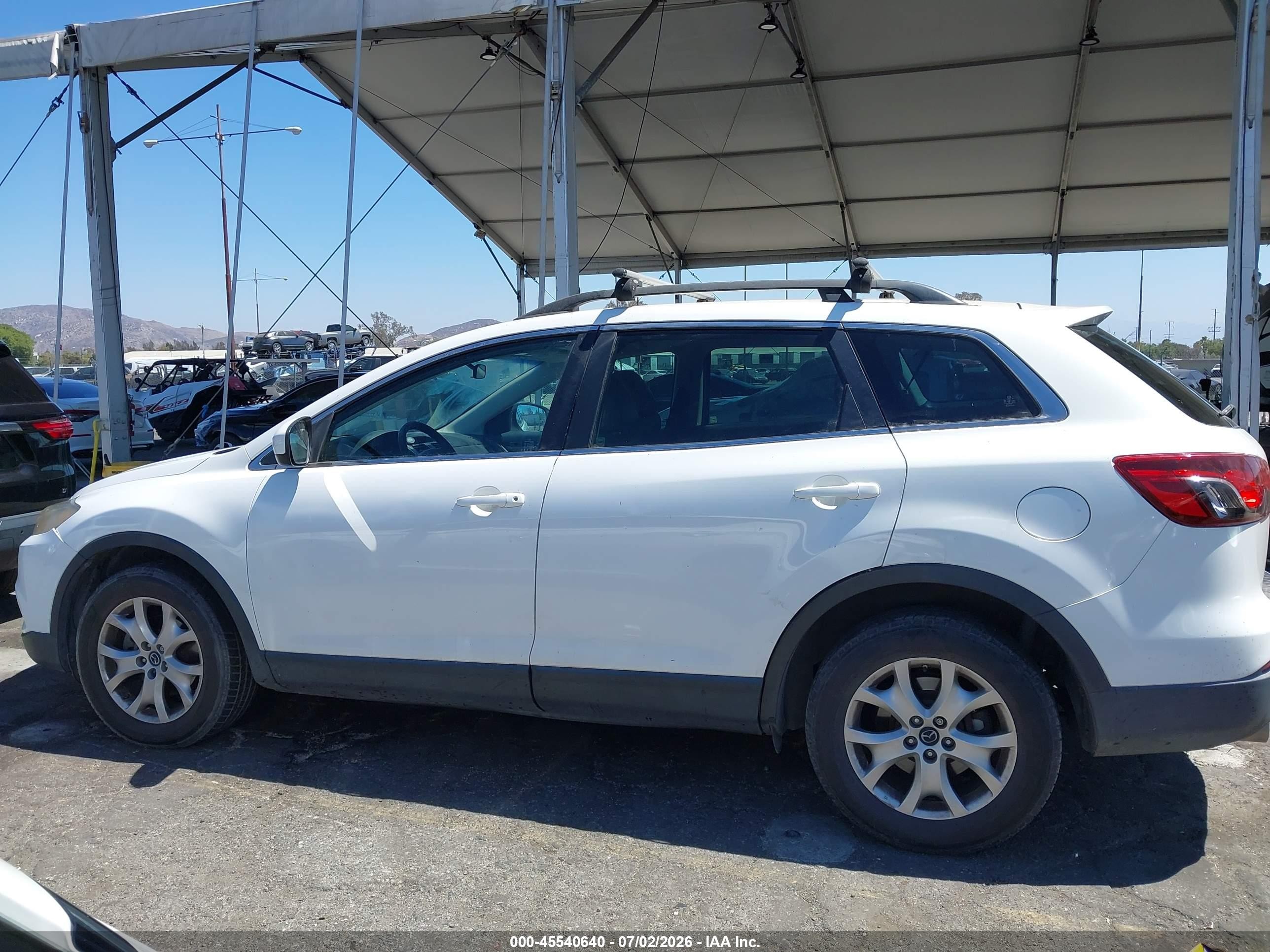 2014 Mazda Cx-9 Touring White vin: JM3TB2CV3E0430100