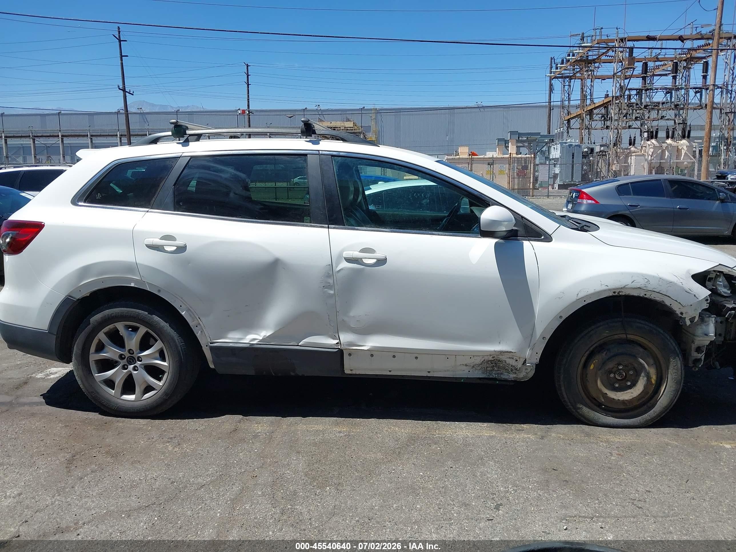 2014 Mazda Cx-9 Touring White vin: JM3TB2CV3E0430100