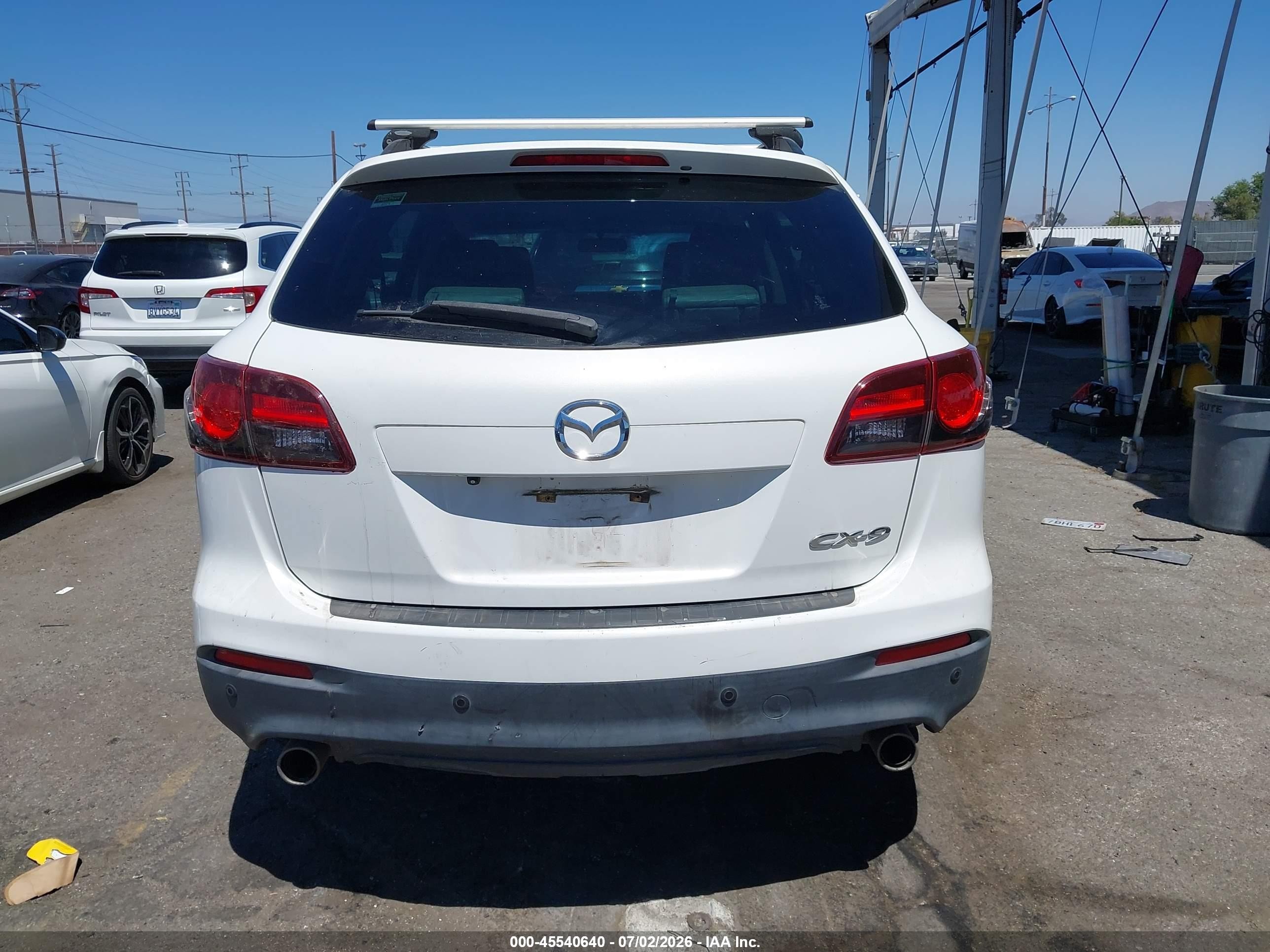 2014 Mazda Cx-9 Touring White vin: JM3TB2CV3E0430100