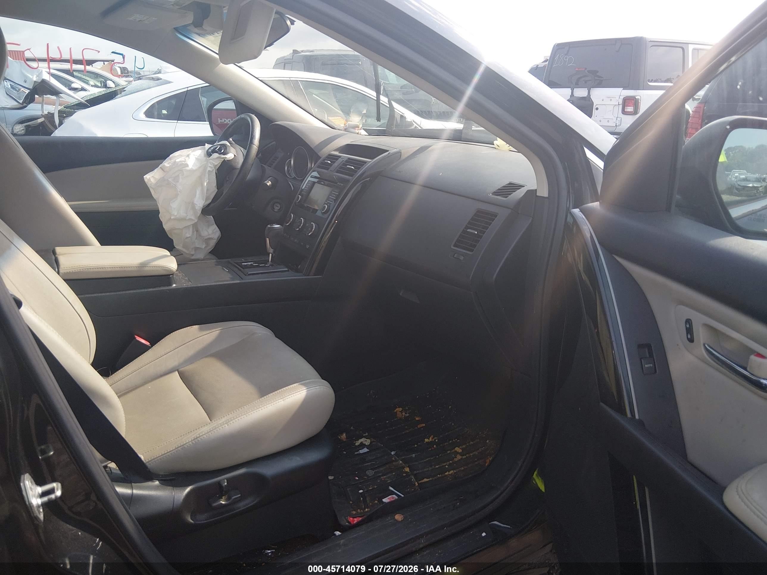 2015 Mazda Cx-9 Touring Black vin: JM3TB2CV3F0459095