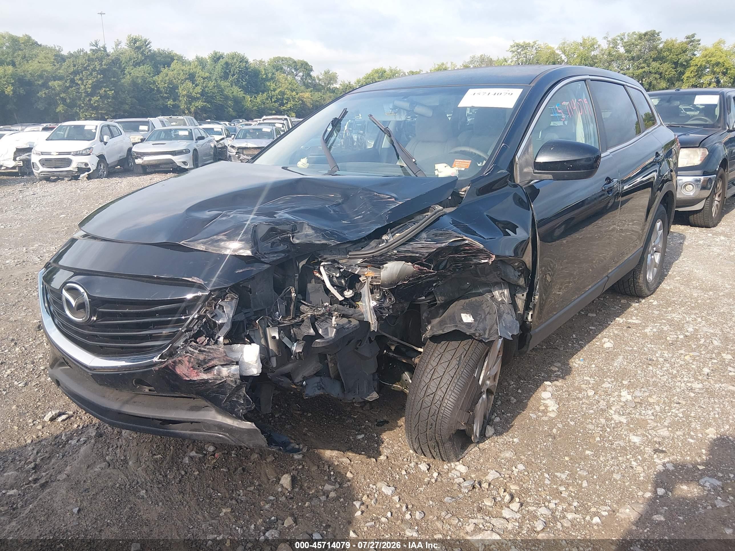 2015 Mazda Cx-9 Touring Black vin: JM3TB2CV3F0459095
