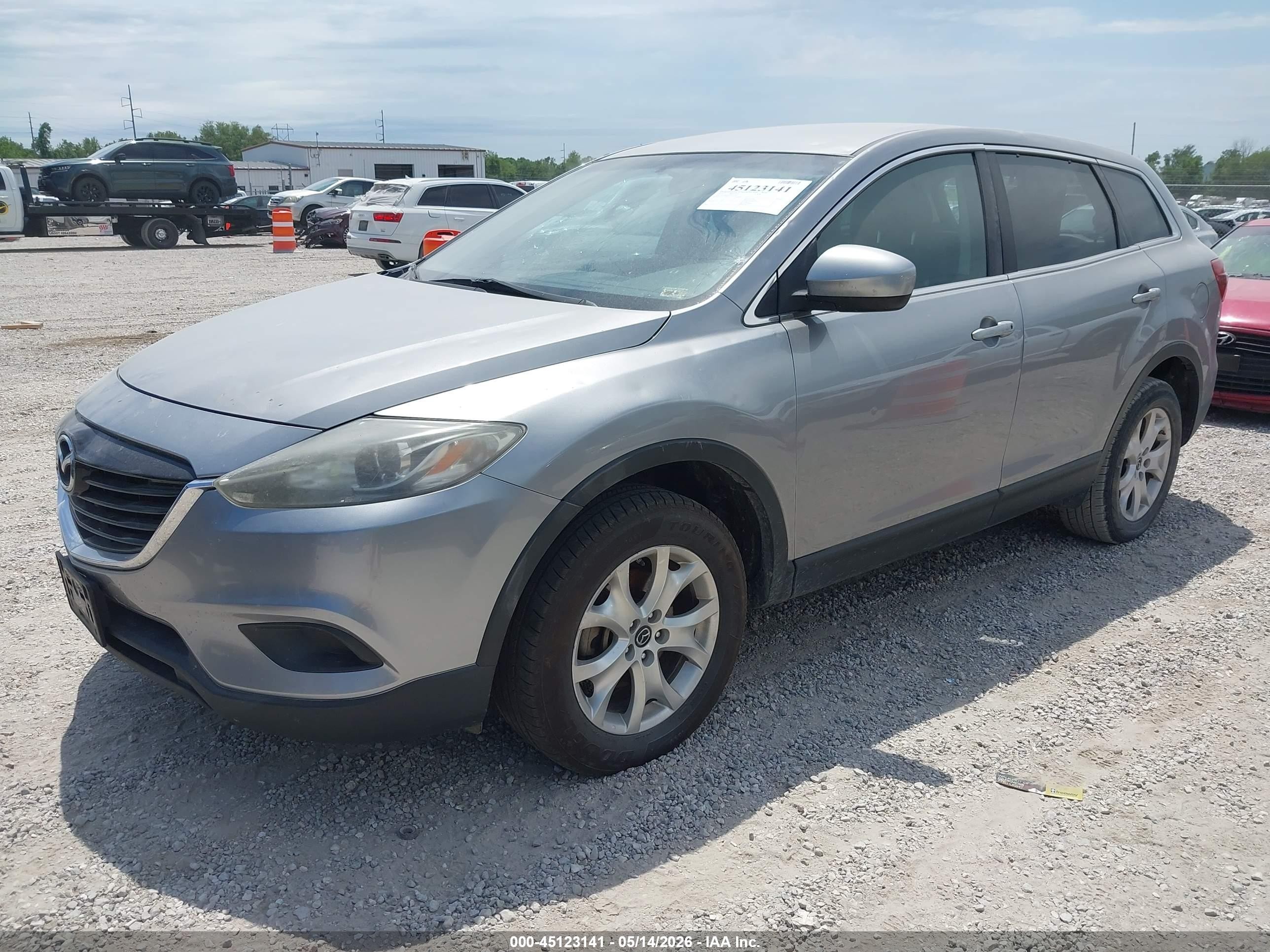 2013 Mazda Cx-9 Touring Silver vin: JM3TB2CV4D0412929