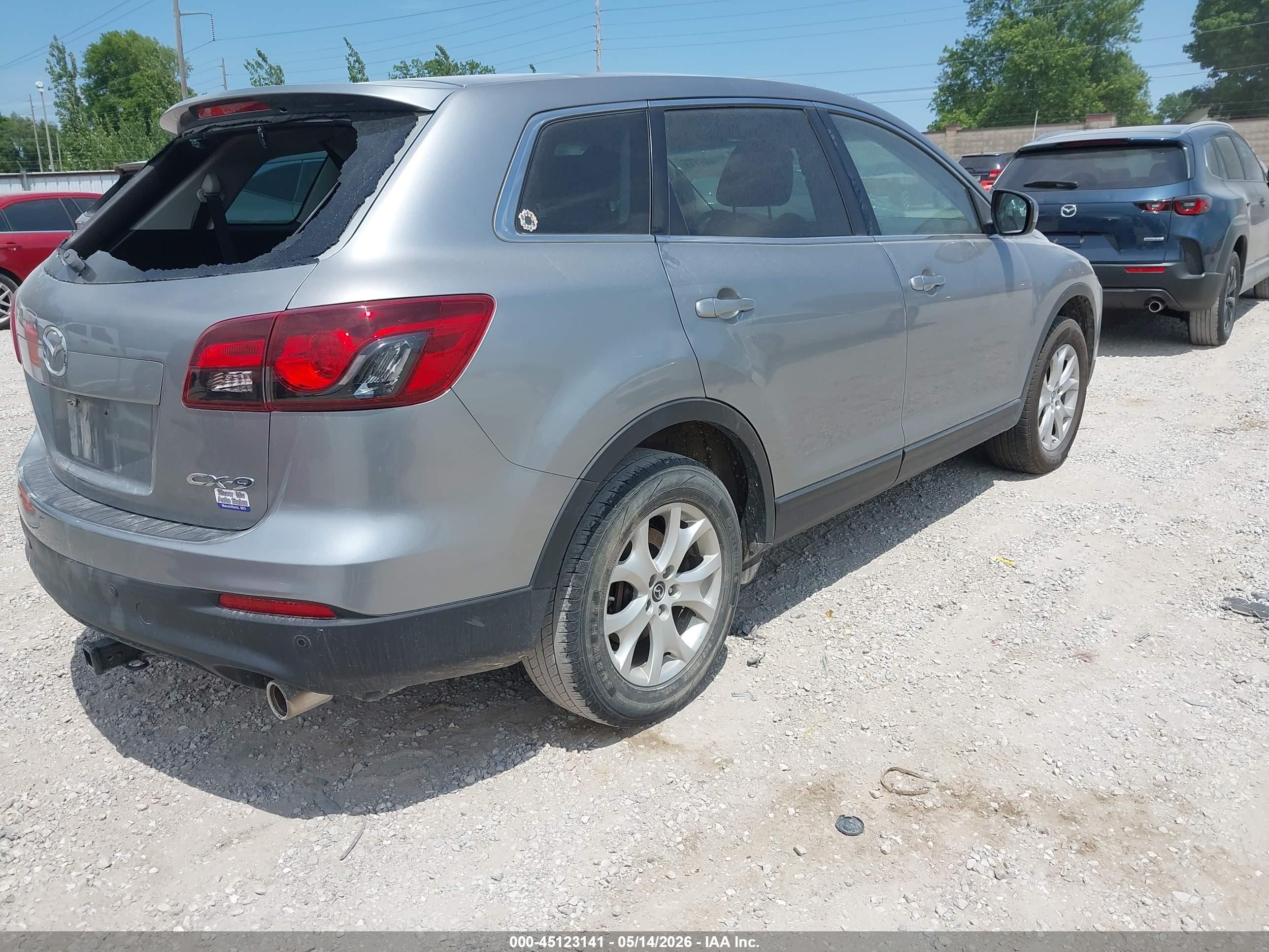 2013 Mazda Cx-9 Touring Silver vin: JM3TB2CV4D0412929