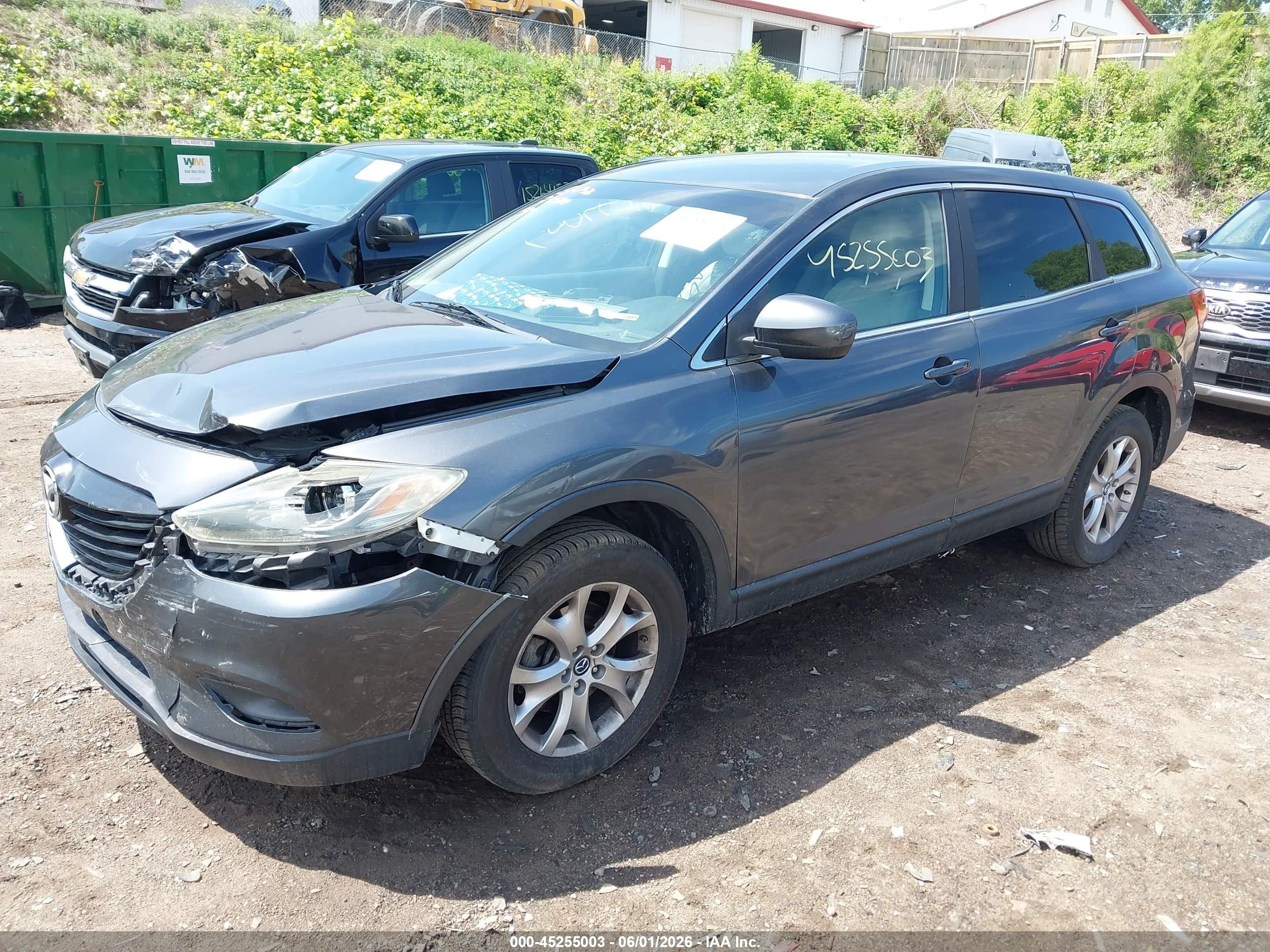 2014 Mazda Cx-9 Touring Gray vin: JM3TB2CV5E0439283
