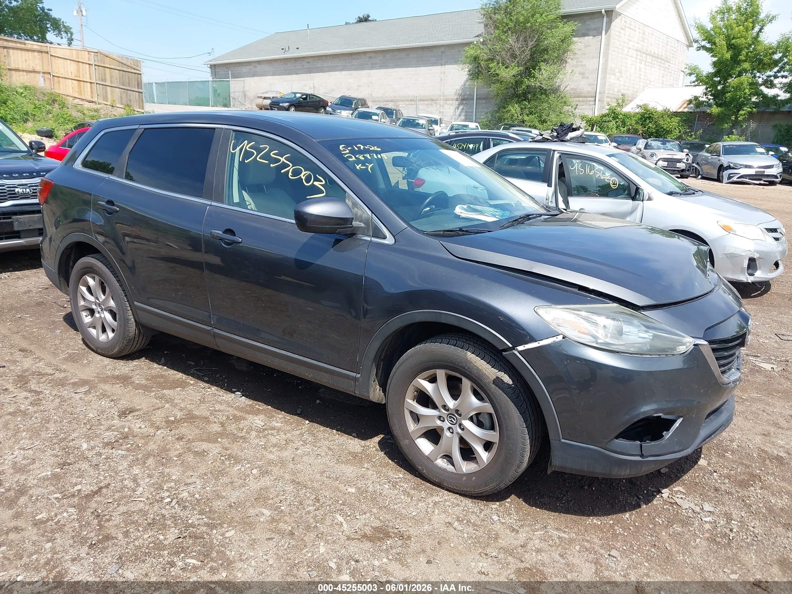2014 Mazda Cx-9 Touring Gray vin: JM3TB2CV5E0439283