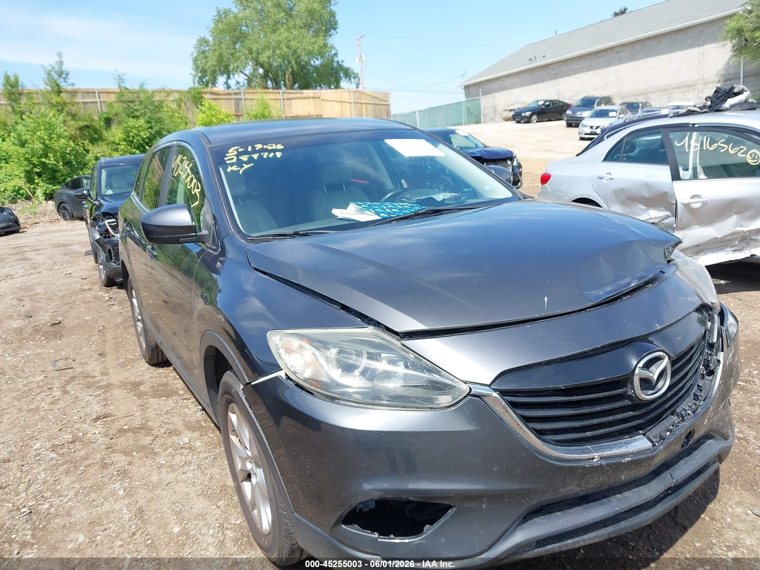 2014 Mazda Cx-9 Touring Gray vin: JM3TB2CV5E0439283