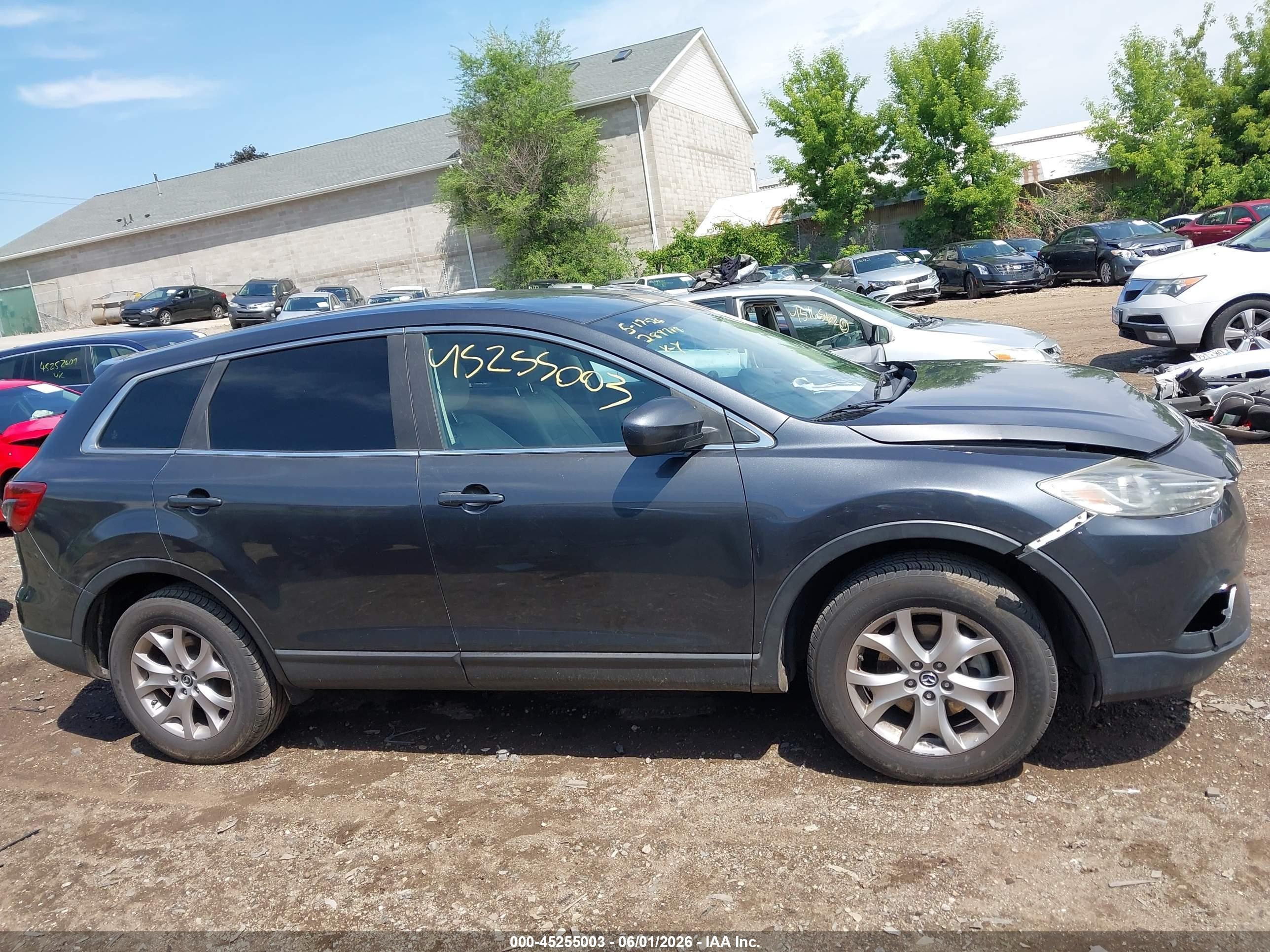 2014 Mazda Cx-9 Touring Gray vin: JM3TB2CV5E0439283