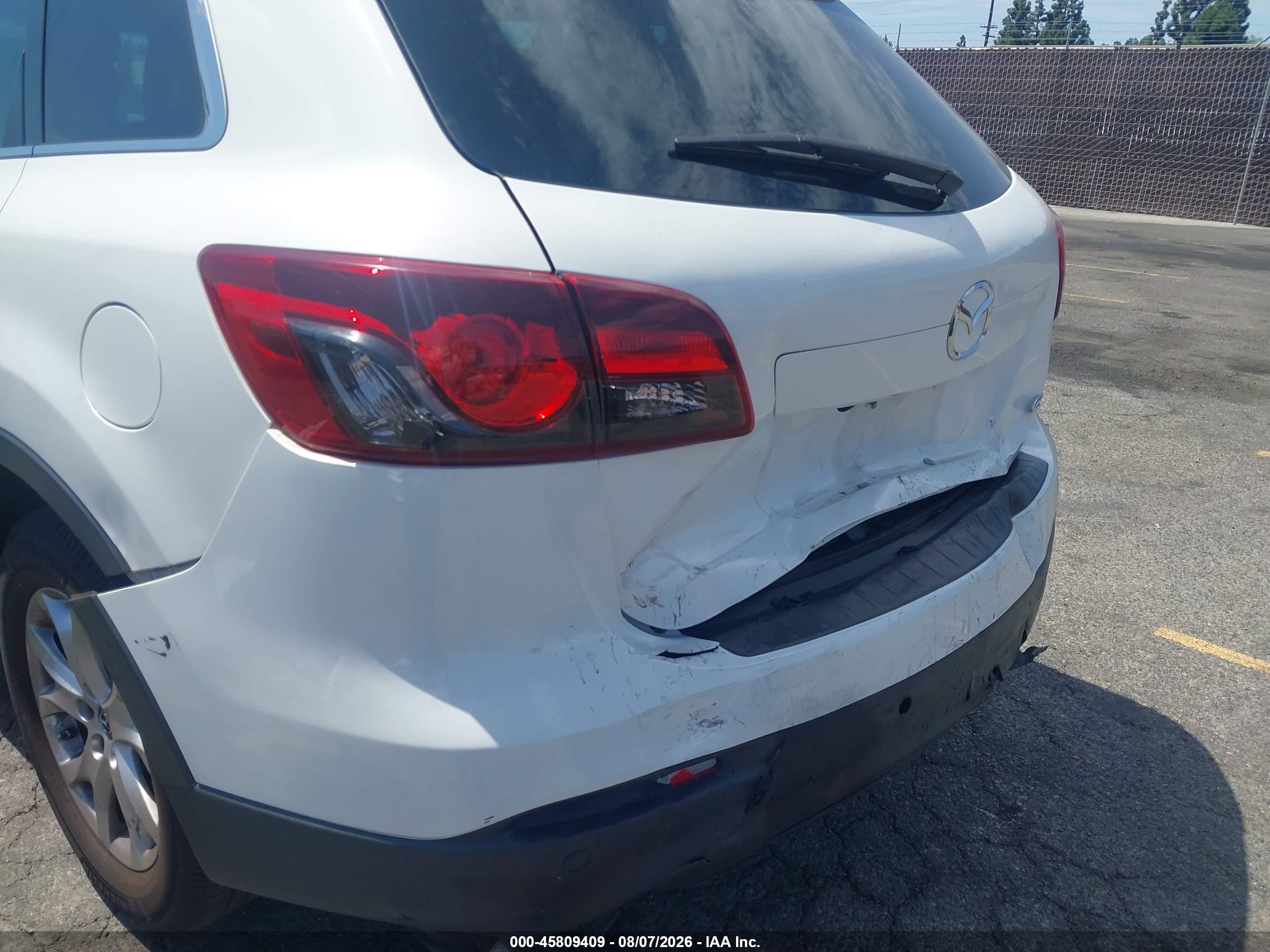 2014 Mazda Cx-9 Touring Белый vin: JM3TB2CV6E0444072