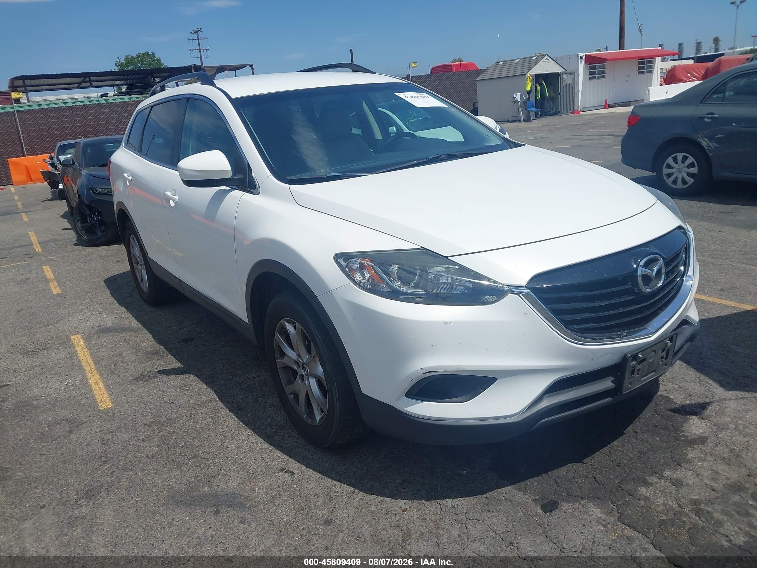 2014 Mazda Cx-9 Touring White vin: JM3TB2CV6E0444072