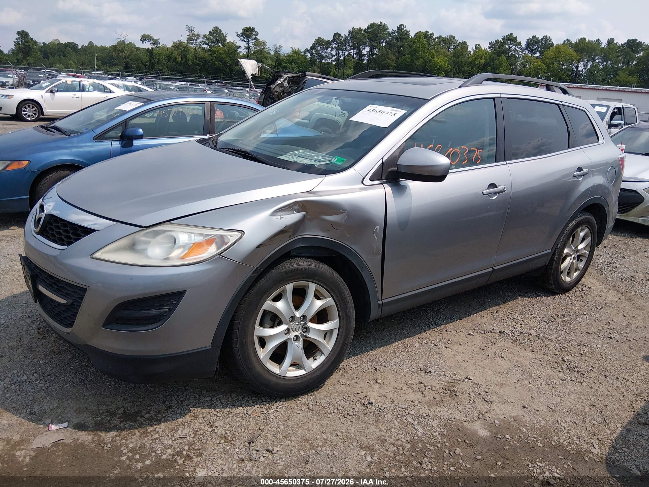 2011 Mazda Cx-9 Touring Gray vin: JM3TB2CV7B0301627