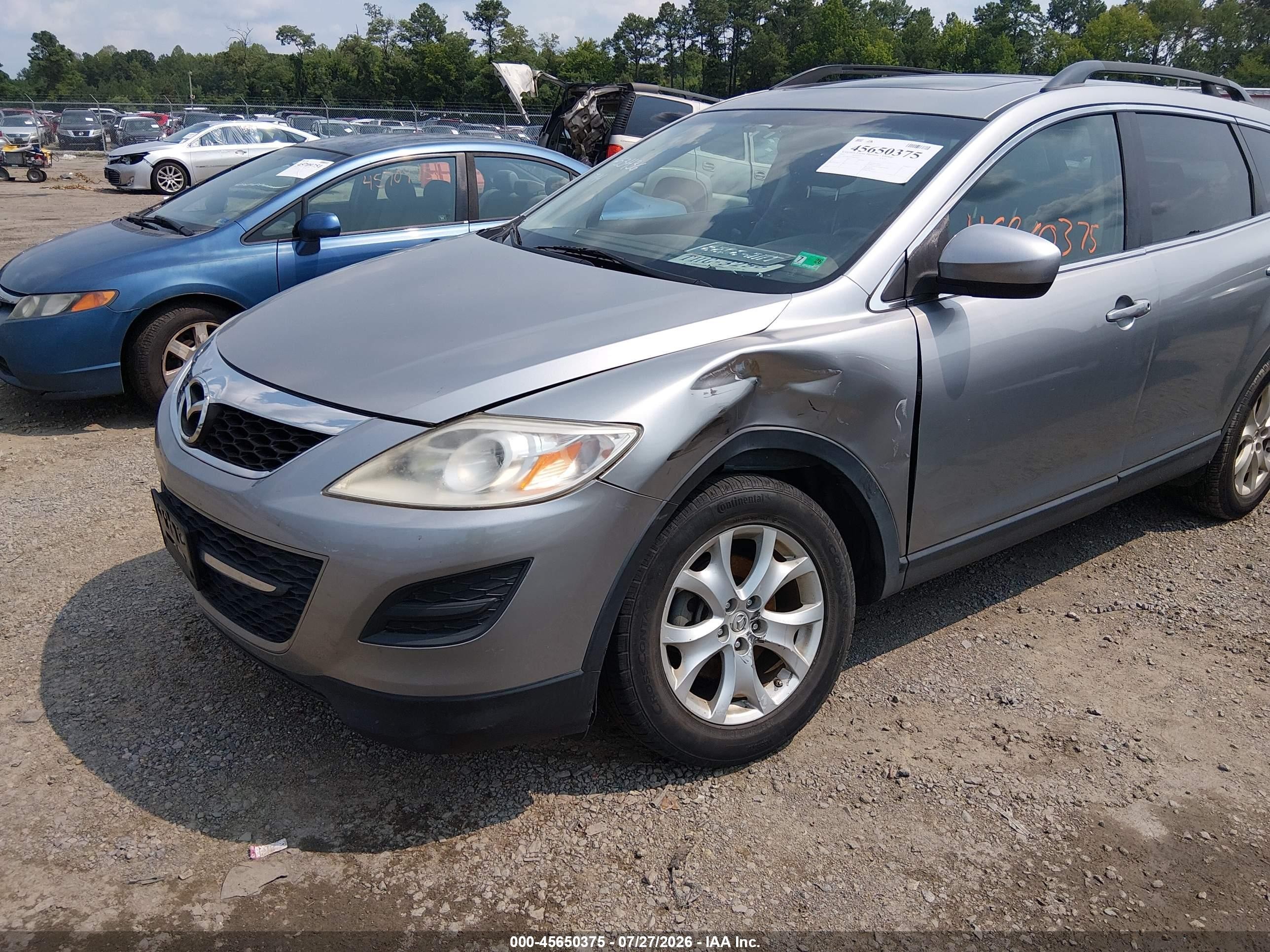 2011 Mazda Cx-9 Touring Gray vin: JM3TB2CV7B0301627