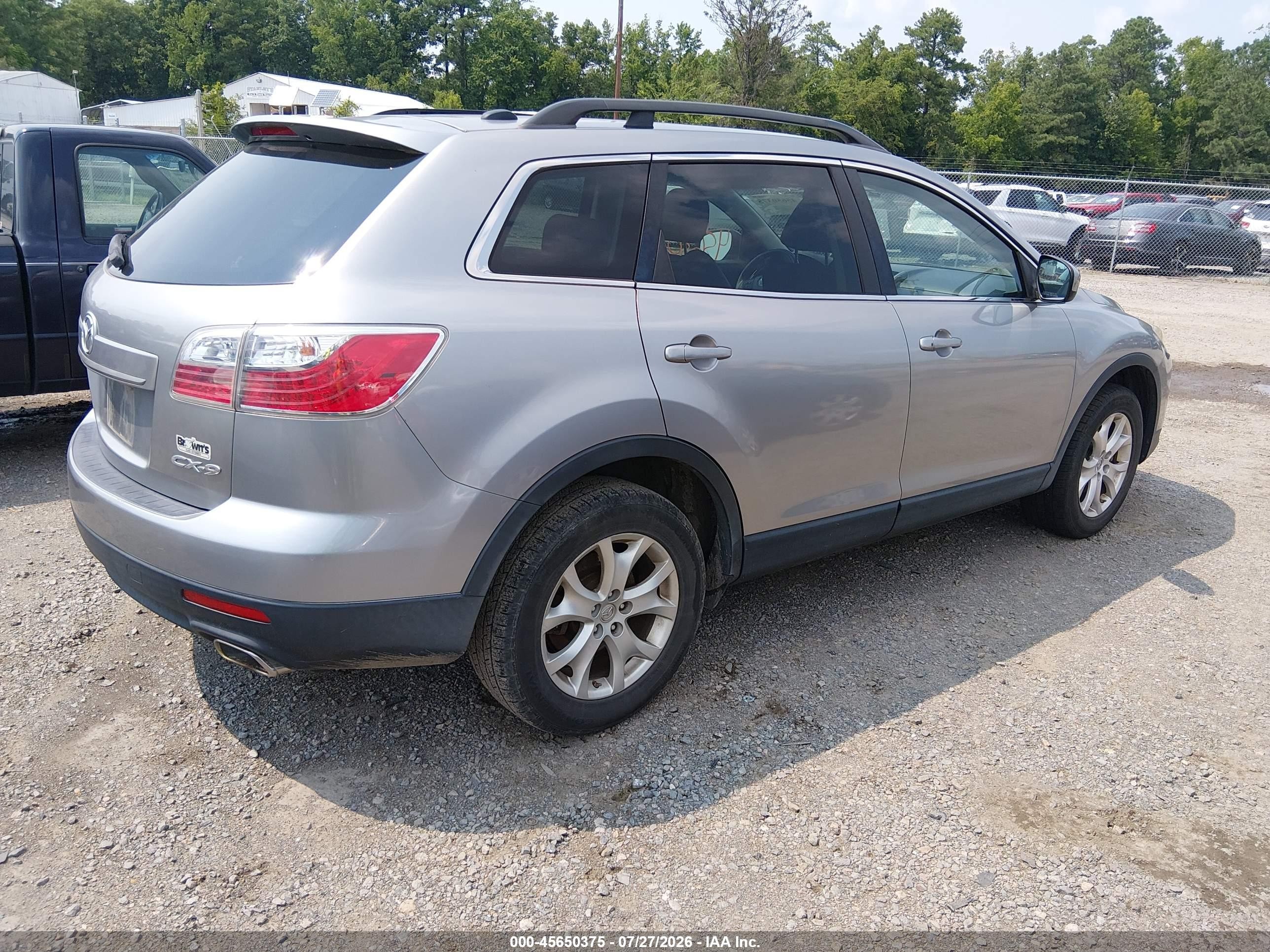2011 Mazda Cx-9 Touring Gray vin: JM3TB2CV7B0301627