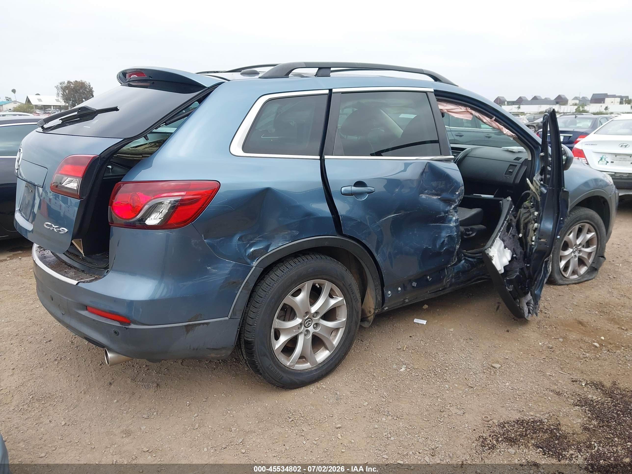 2015 Mazda Cx-9 Touring Blue vin: JM3TB2CV8F0453664