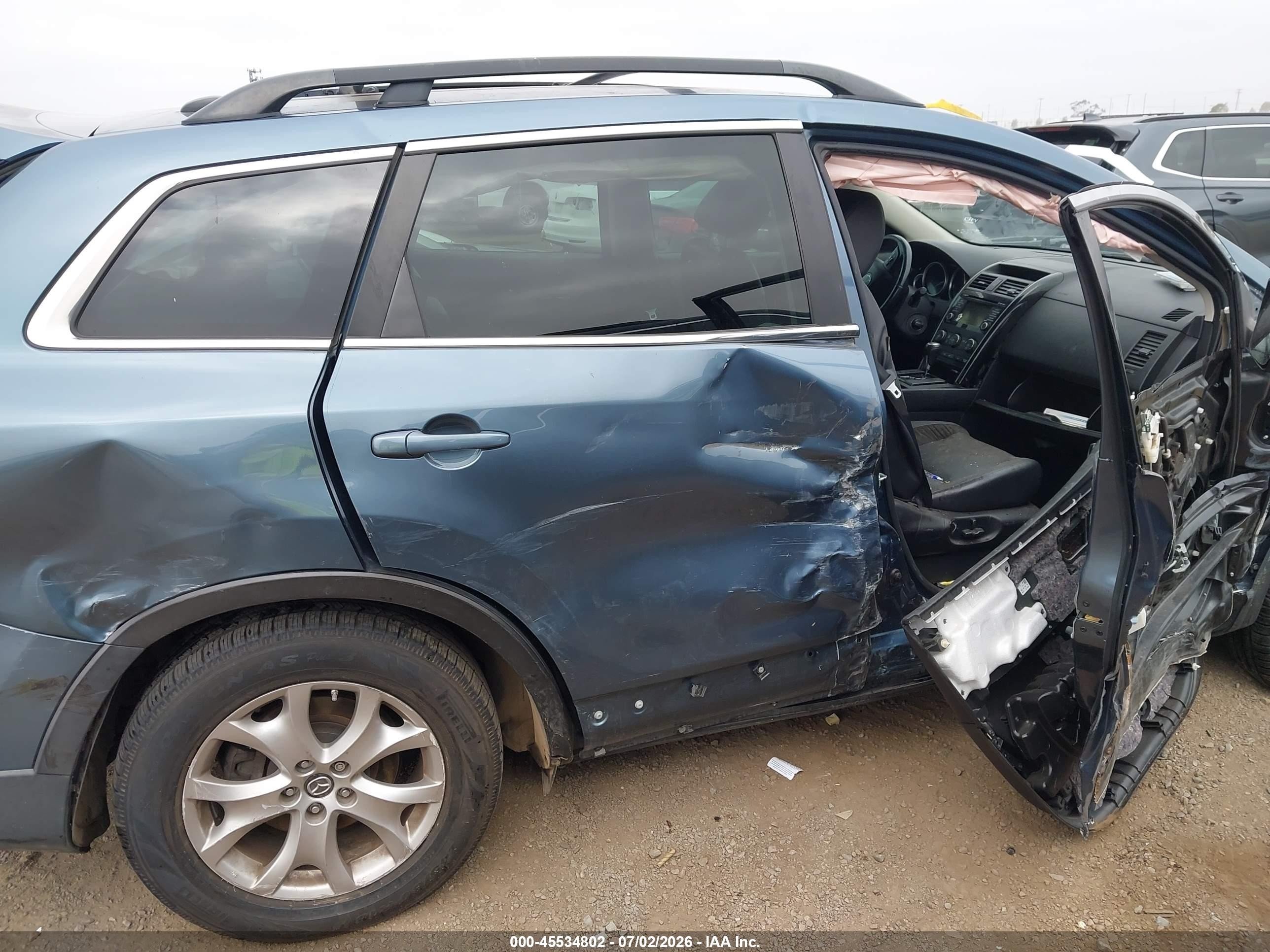 2015 Mazda Cx-9 Touring Blue vin: JM3TB2CV8F0453664