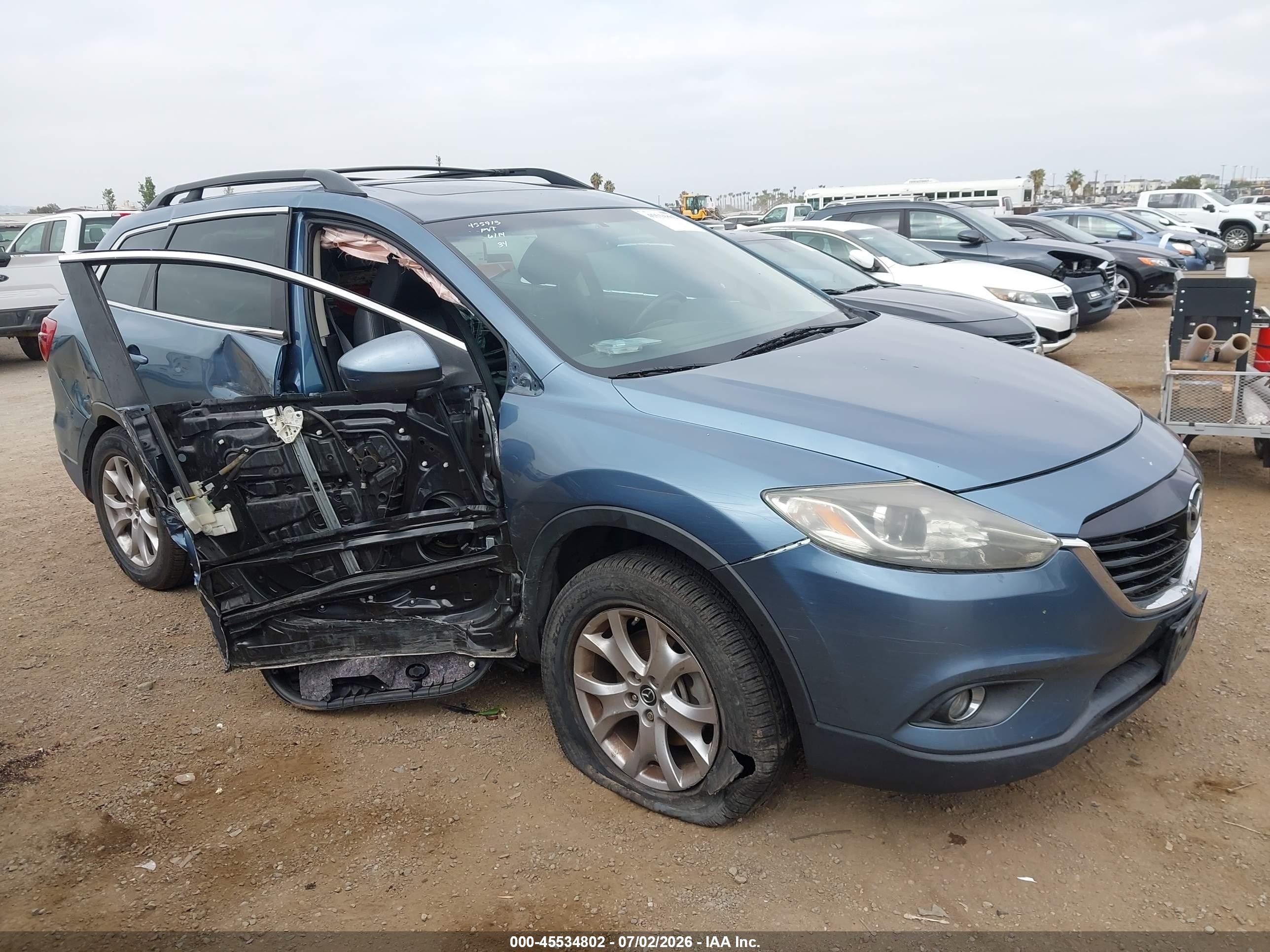 2015 Mazda Cx-9 Touring Blue vin: JM3TB2CV8F0453664