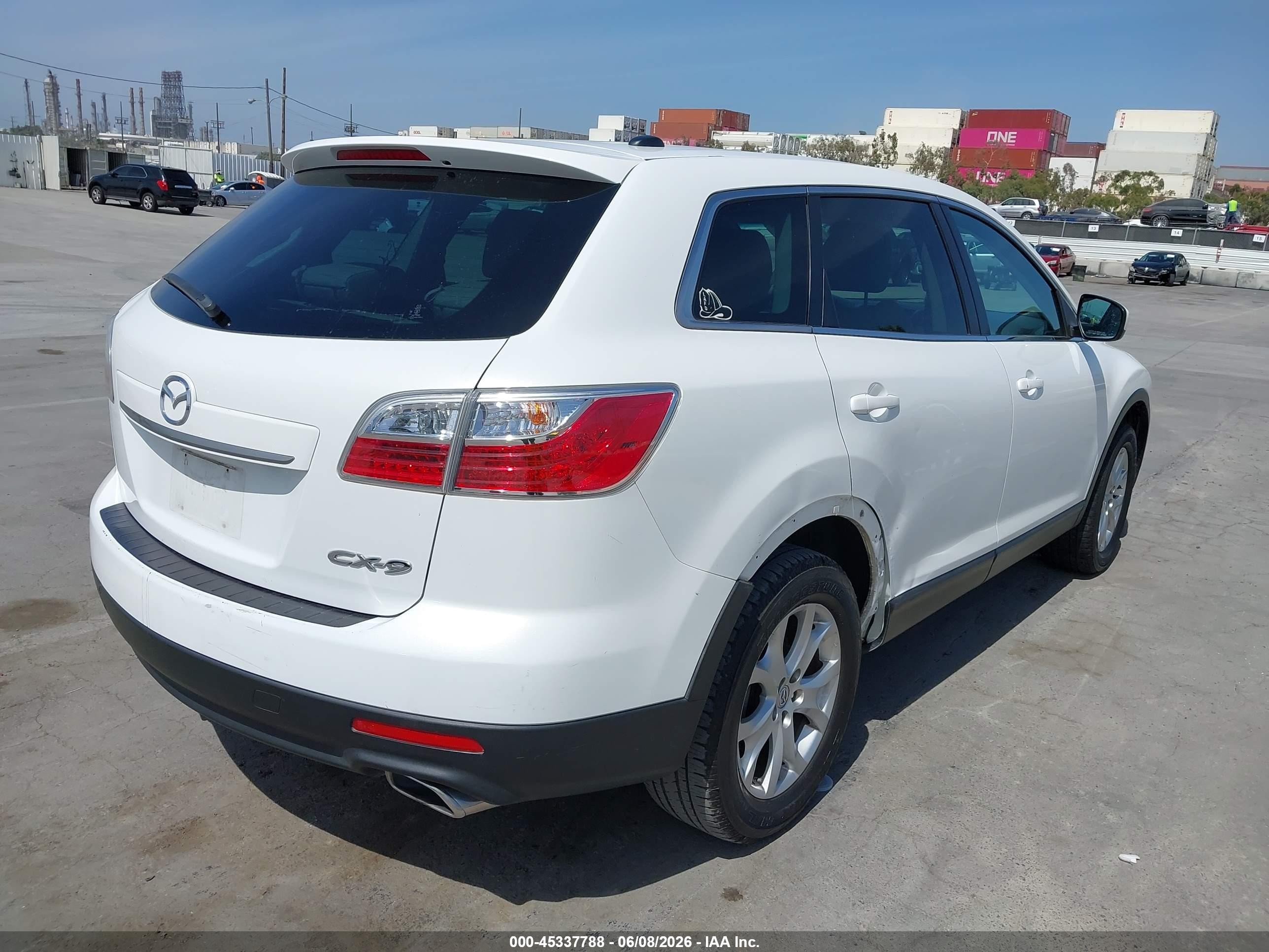 2012 Mazda Cx-9 Touring White vin: JM3TB2CV9C0355531