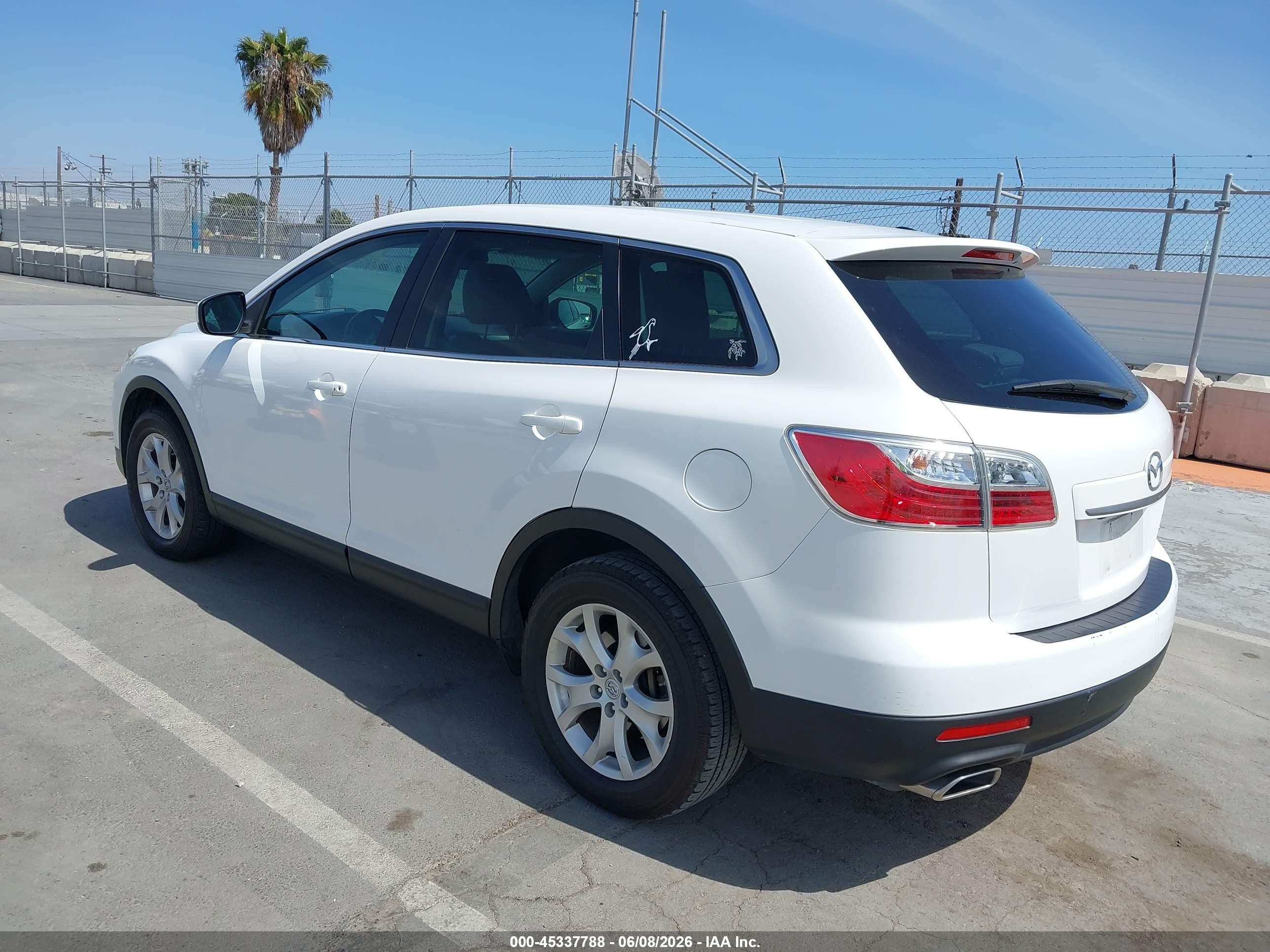 2012 Mazda Cx-9 Touring White vin: JM3TB2CV9C0355531