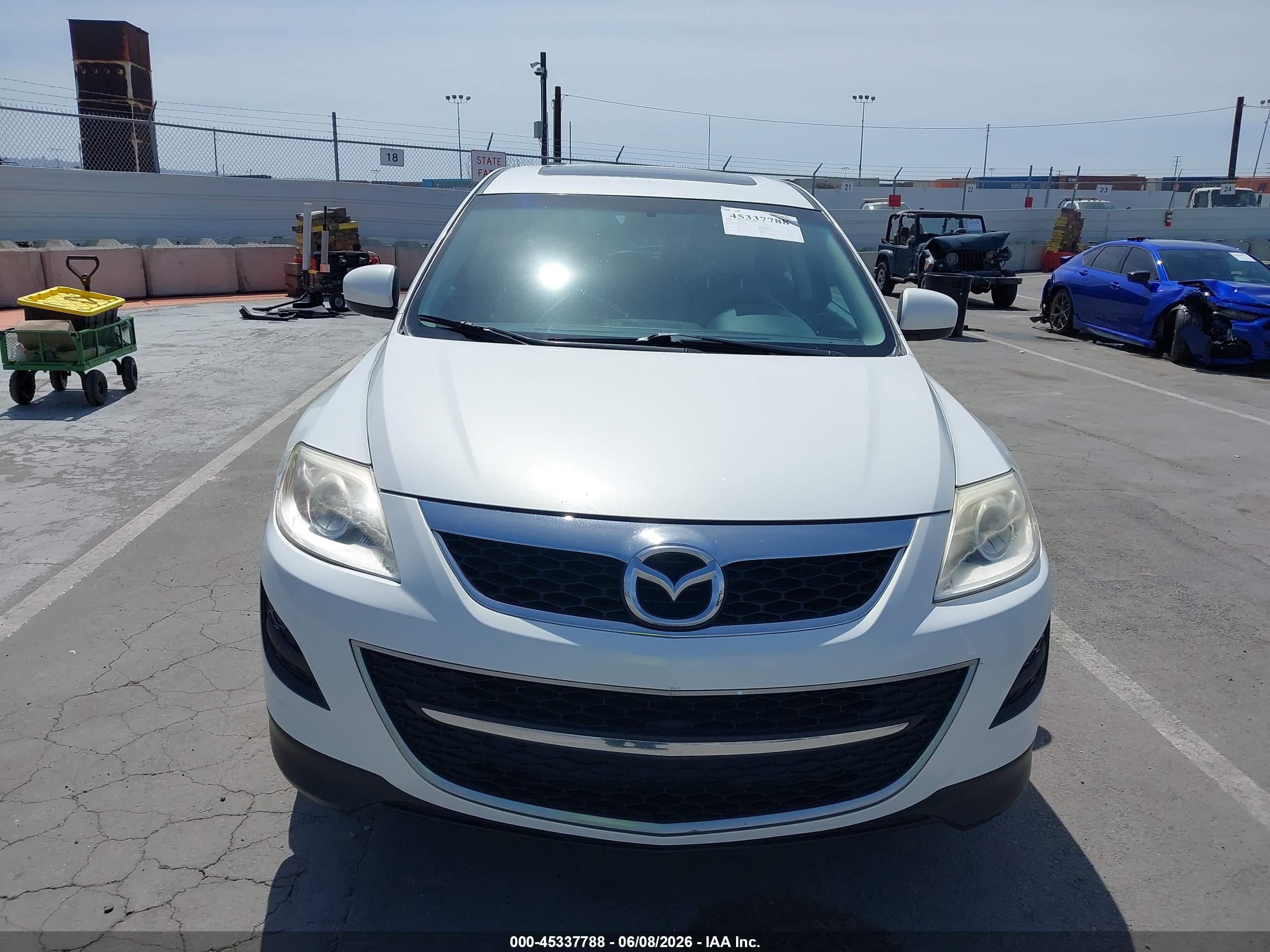 2012 Mazda Cx-9 Touring White vin: JM3TB2CV9C0355531
