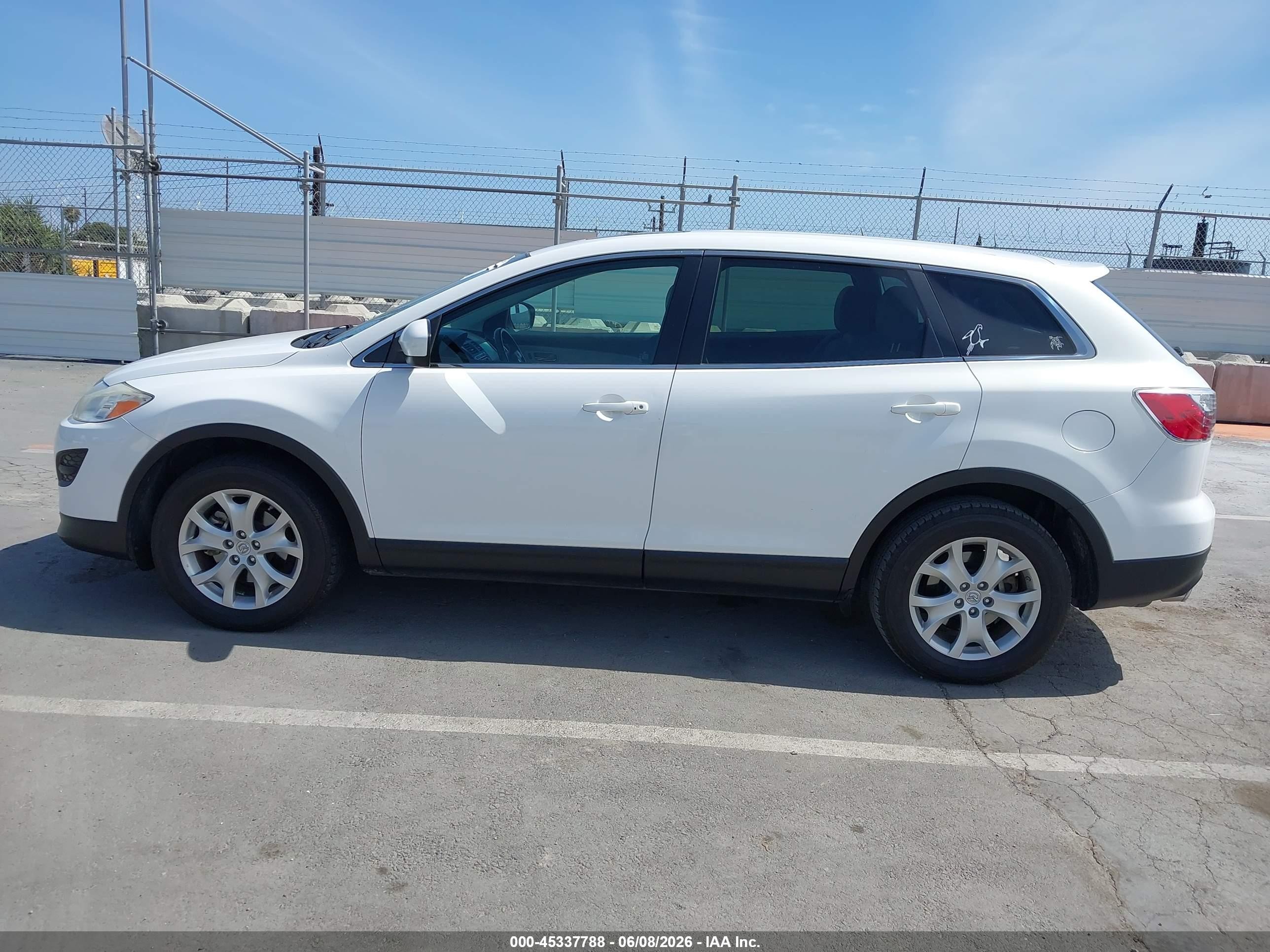 2012 Mazda Cx-9 Touring White vin: JM3TB2CV9C0355531