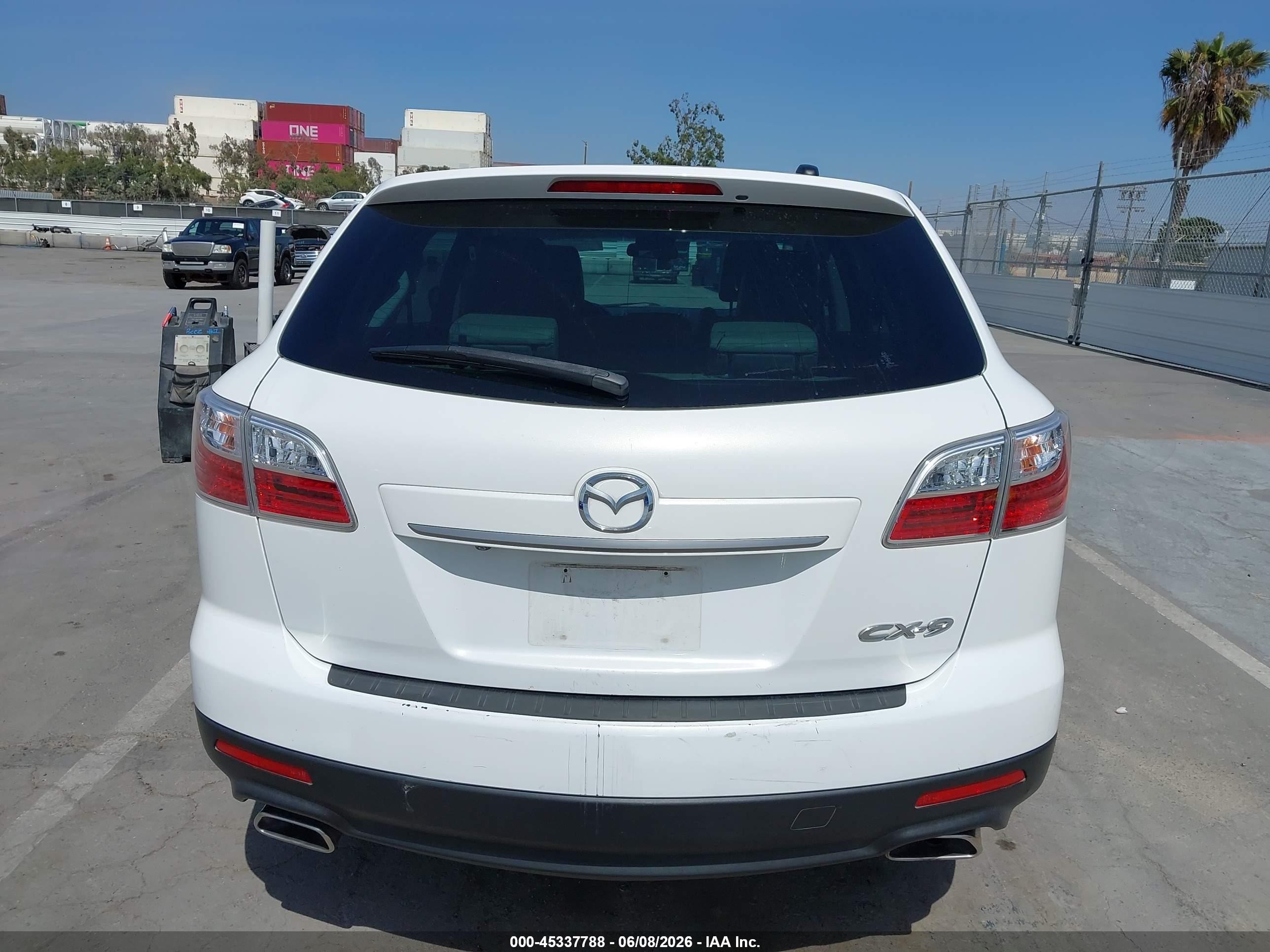 2012 Mazda Cx-9 Touring White vin: JM3TB2CV9C0355531