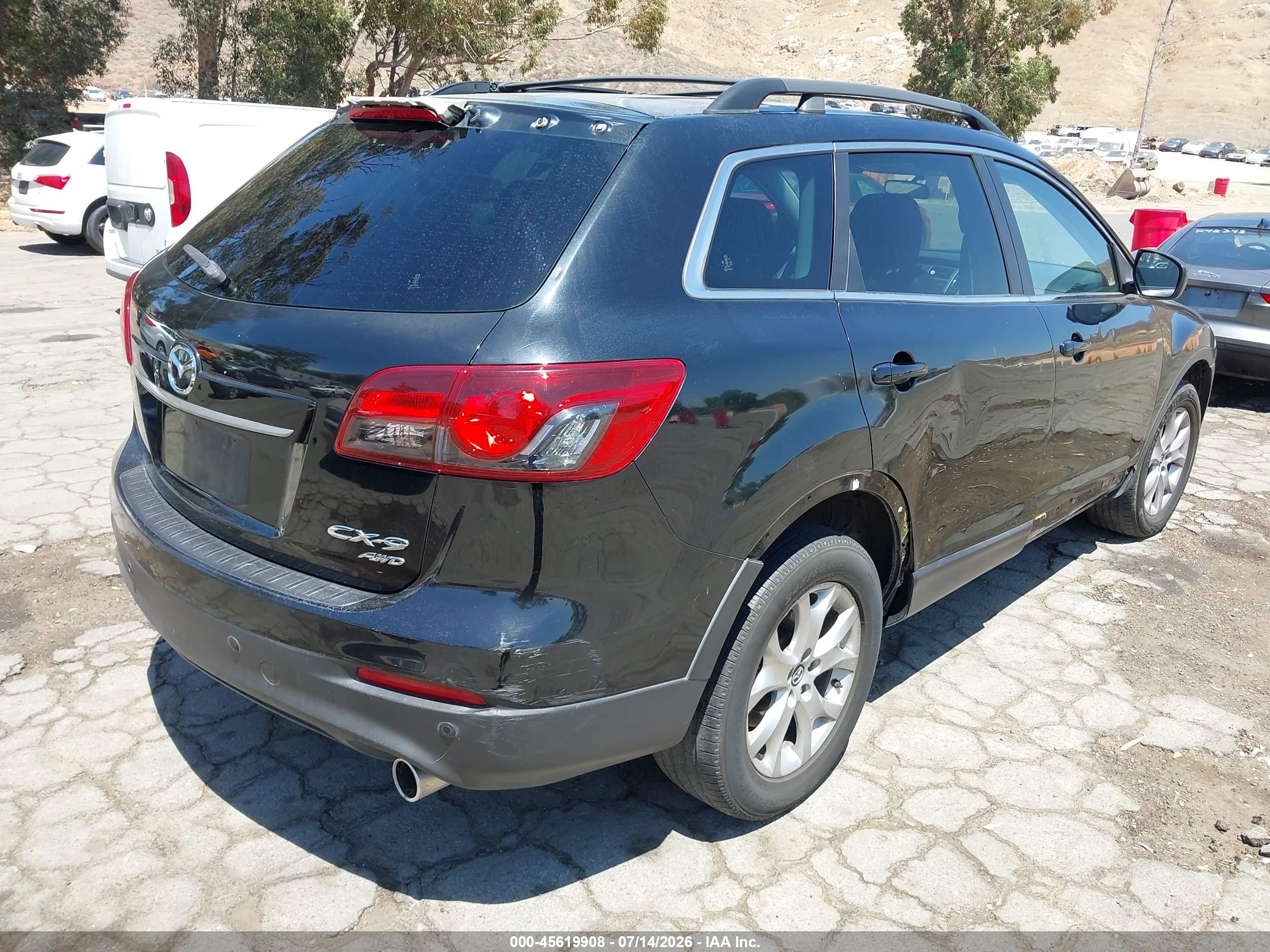 2014 Mazda Cx-9 Touring Black vin: JM3TB2CV9E0430893