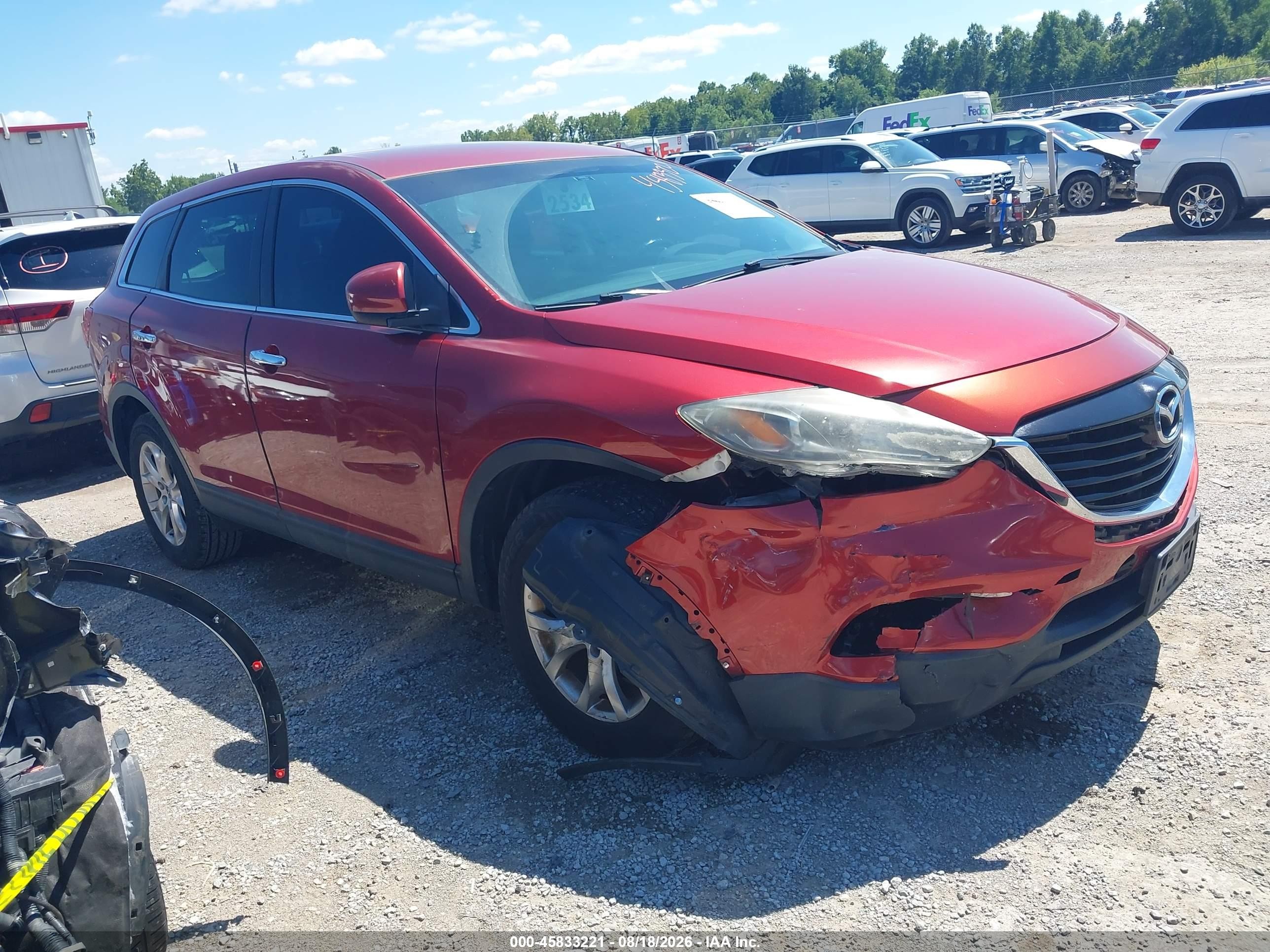 2015 Mazda Cx-9 Touring Красный vin: JM3TB2CVXF0460440