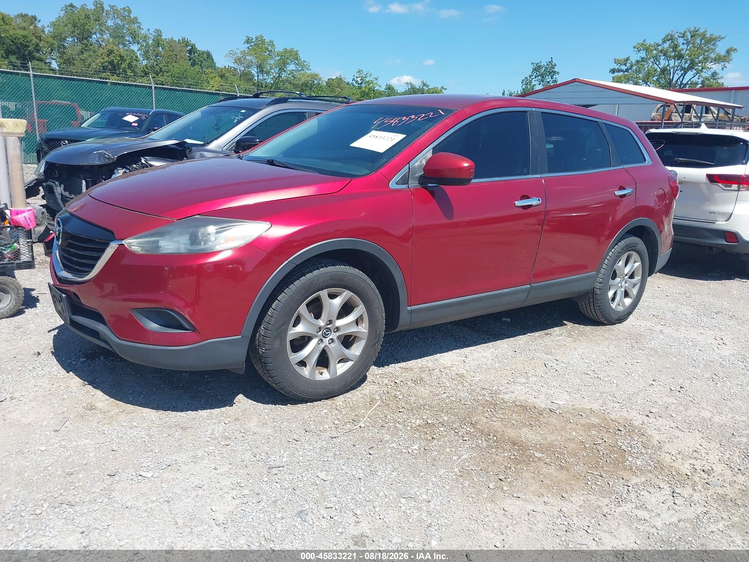 2015 Mazda Cx-9 Touring Красный vin: JM3TB2CVXF0460440
